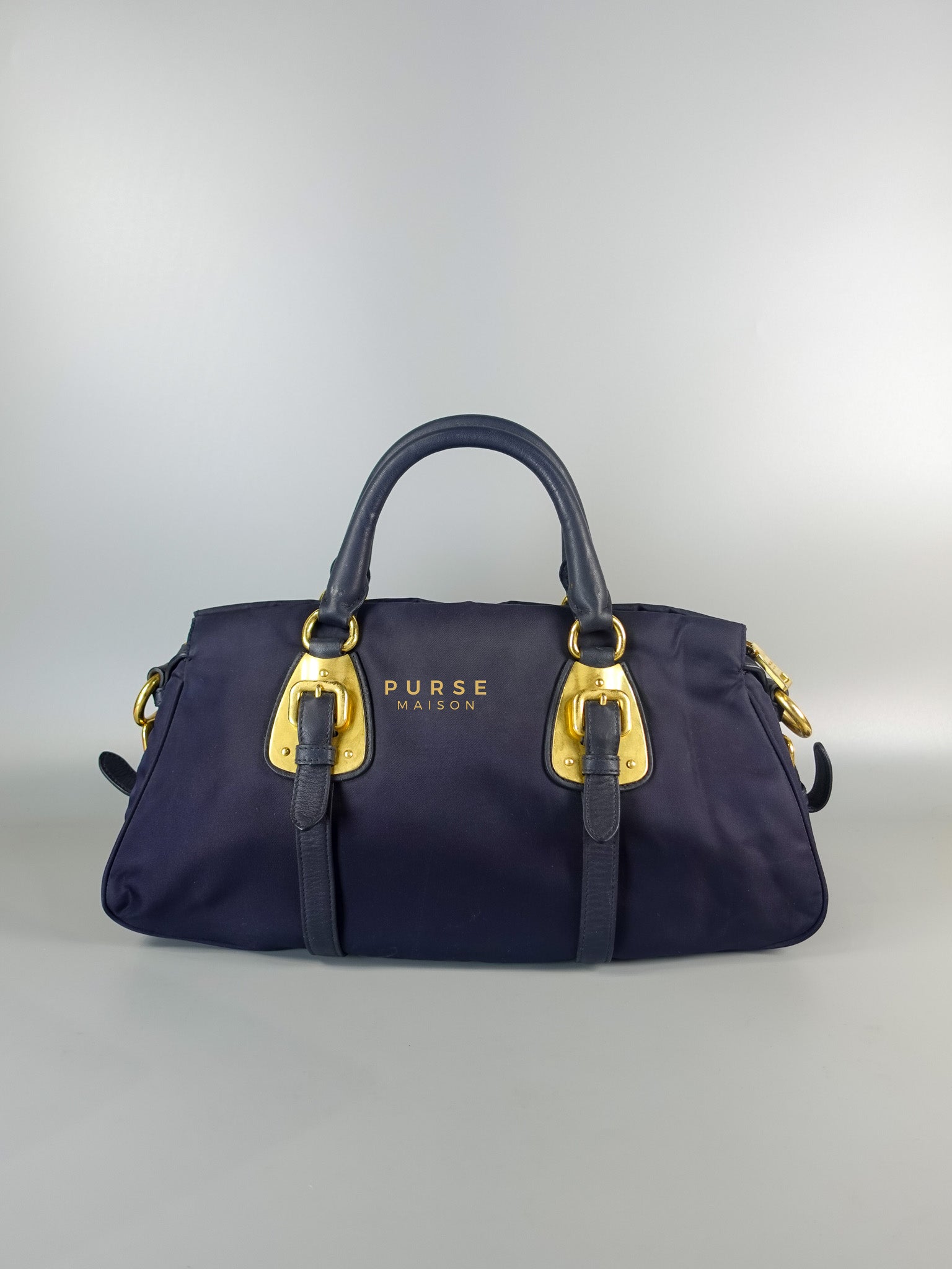 Tessuto Blue Nylon Hand Bag | Purse Maison Luxury Bags Shop