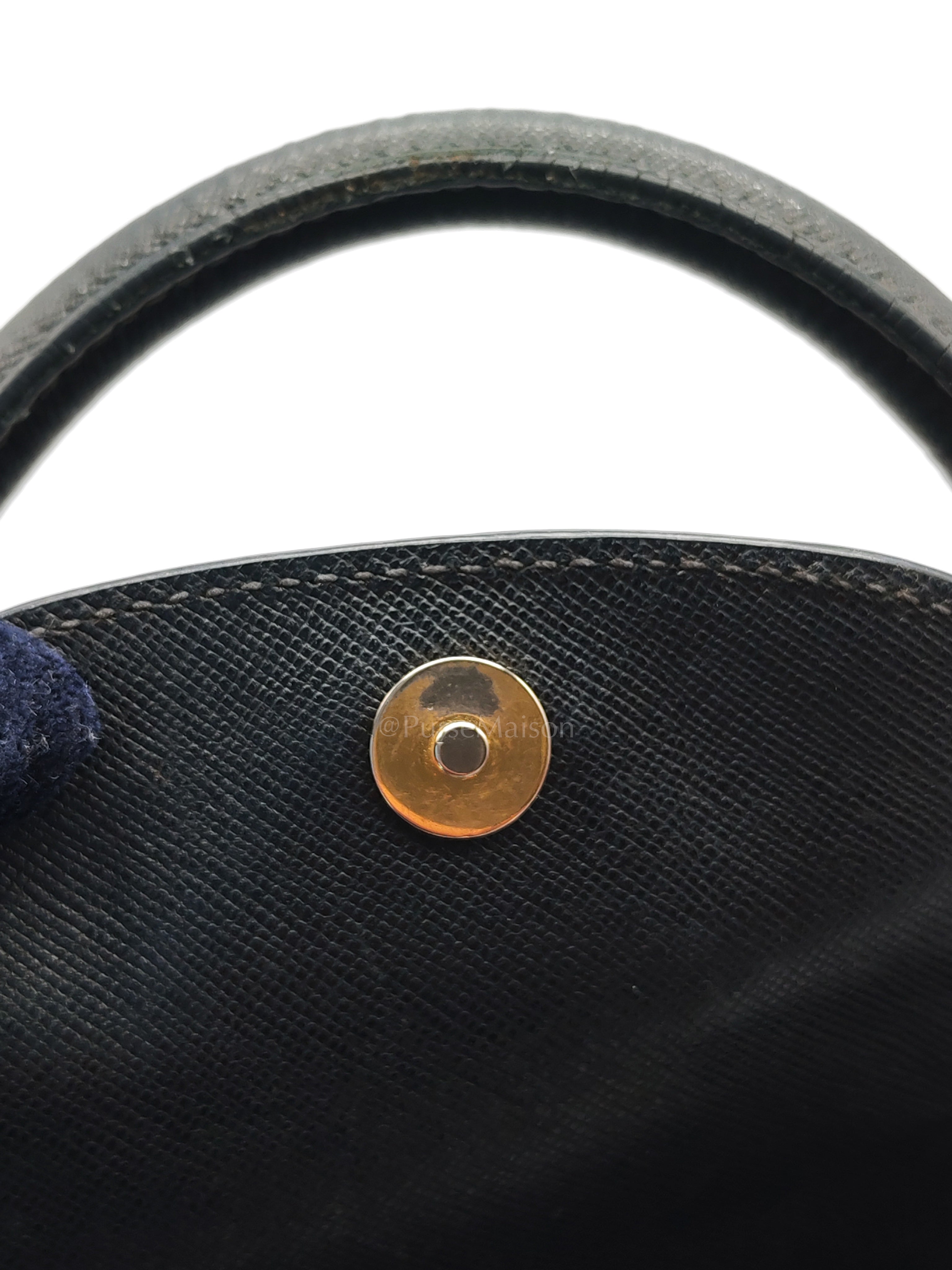 Tessuto Nylon Totebag in Black Saffiano Leather | Purse Maison Luxury Bags Shop