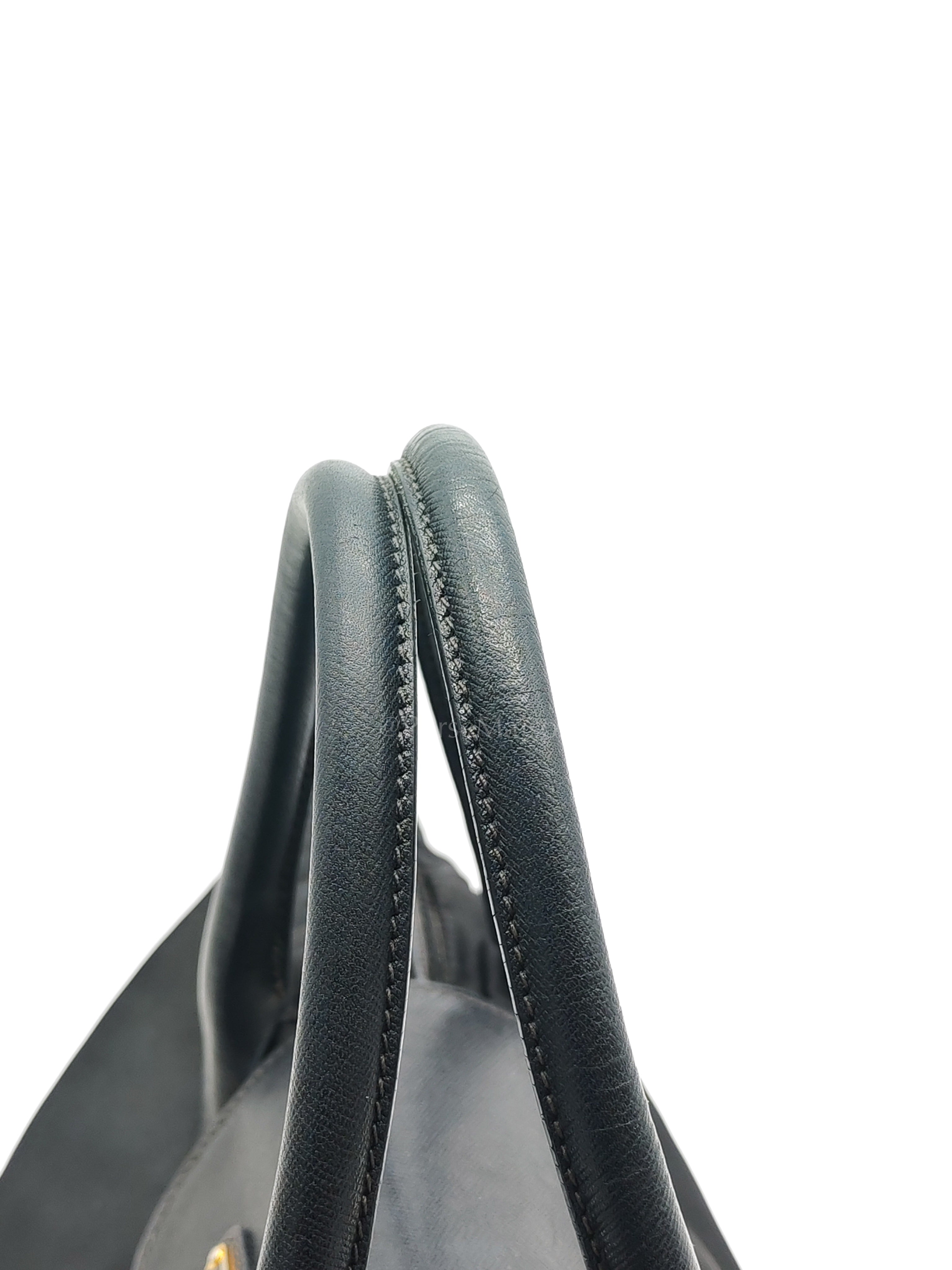 Tessuto Nylon Totebag in Black Saffiano Leather | Purse Maison Luxury Bags Shop