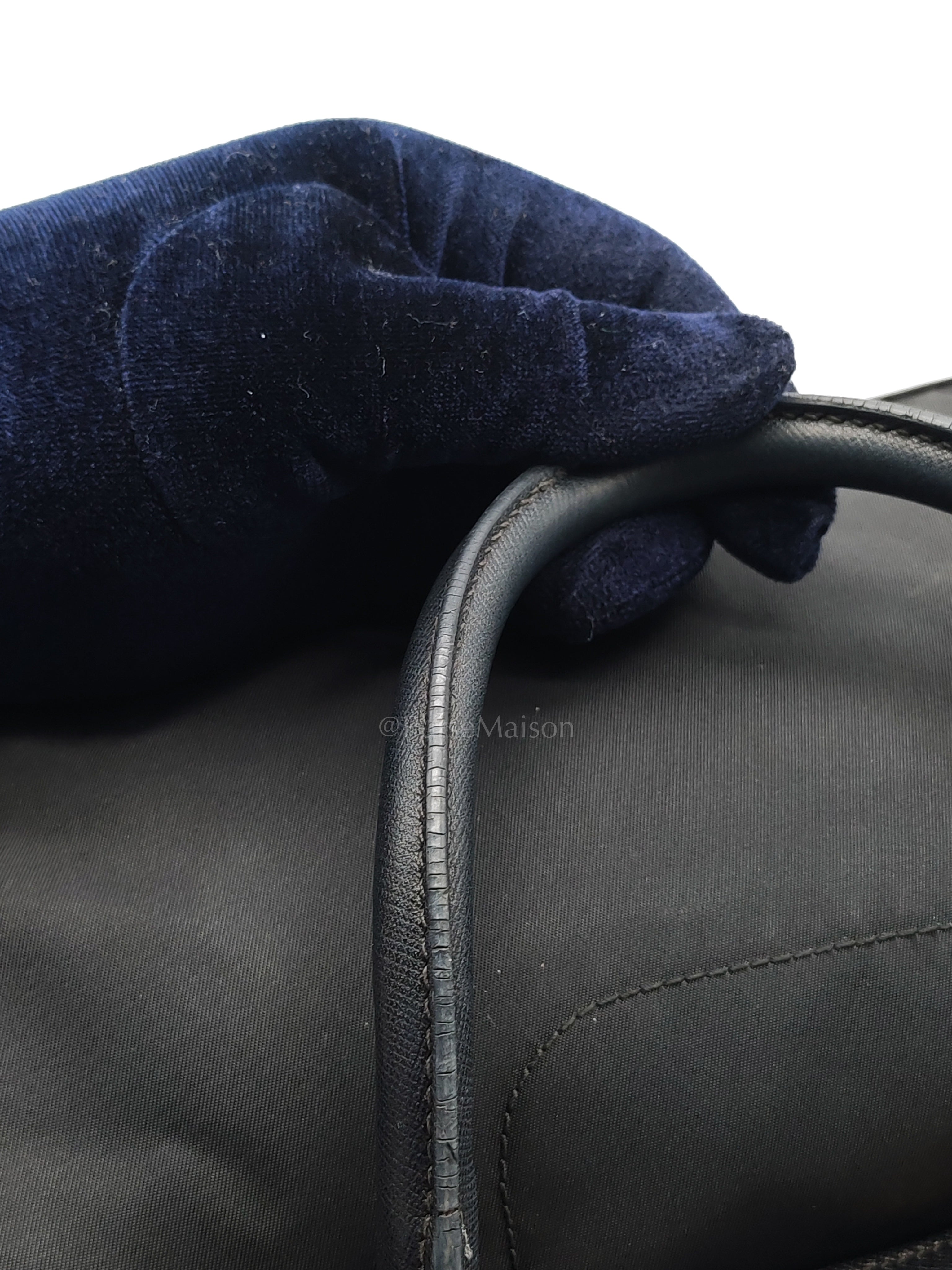 Tessuto Nylon Totebag in Black Saffiano Leather | Purse Maison Luxury Bags Shop