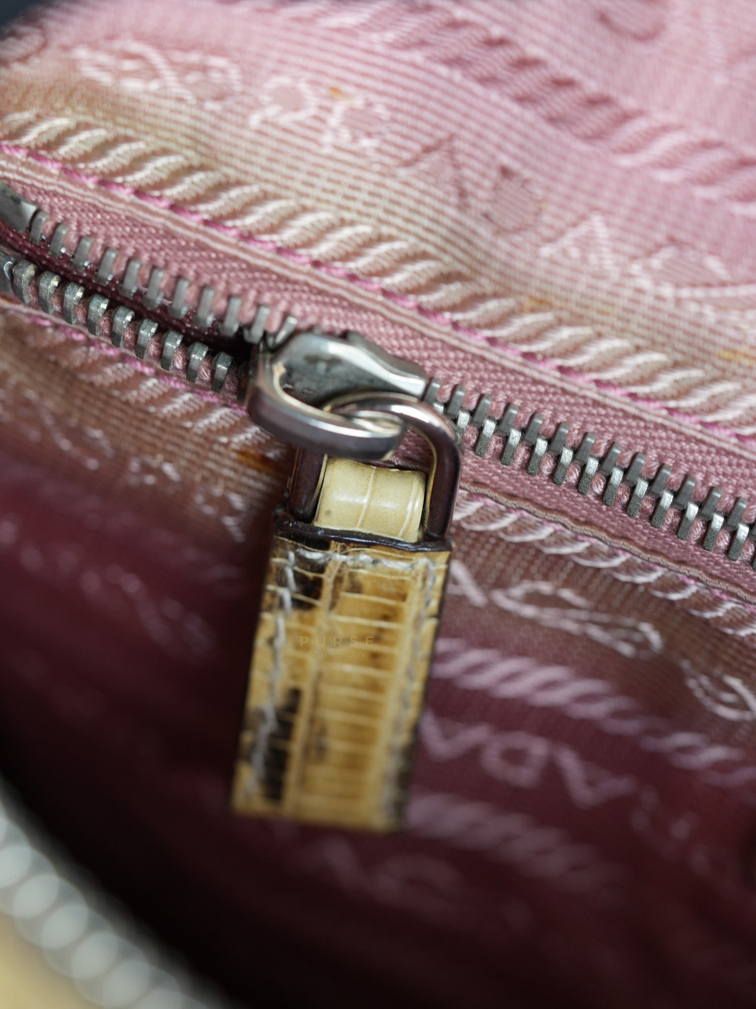 Tessuto Ouverture Large Burgundy Lizard Leather Crossbody Bag | Purse Maison Luxury Bags Shop