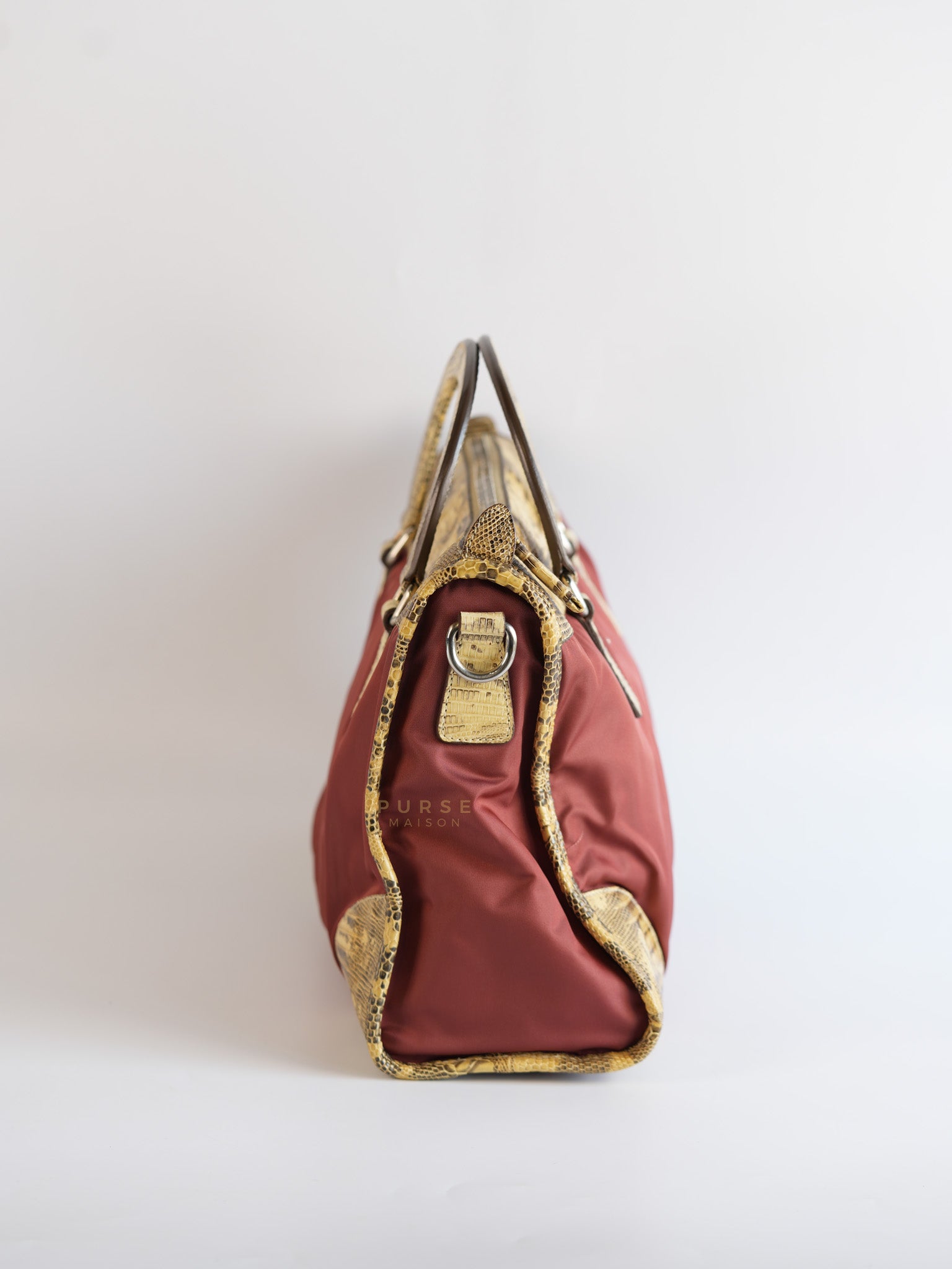 Tessuto Ouverture Large Burgundy Lizard Leather Crossbody Bag | Purse Maison Luxury Bags Shop