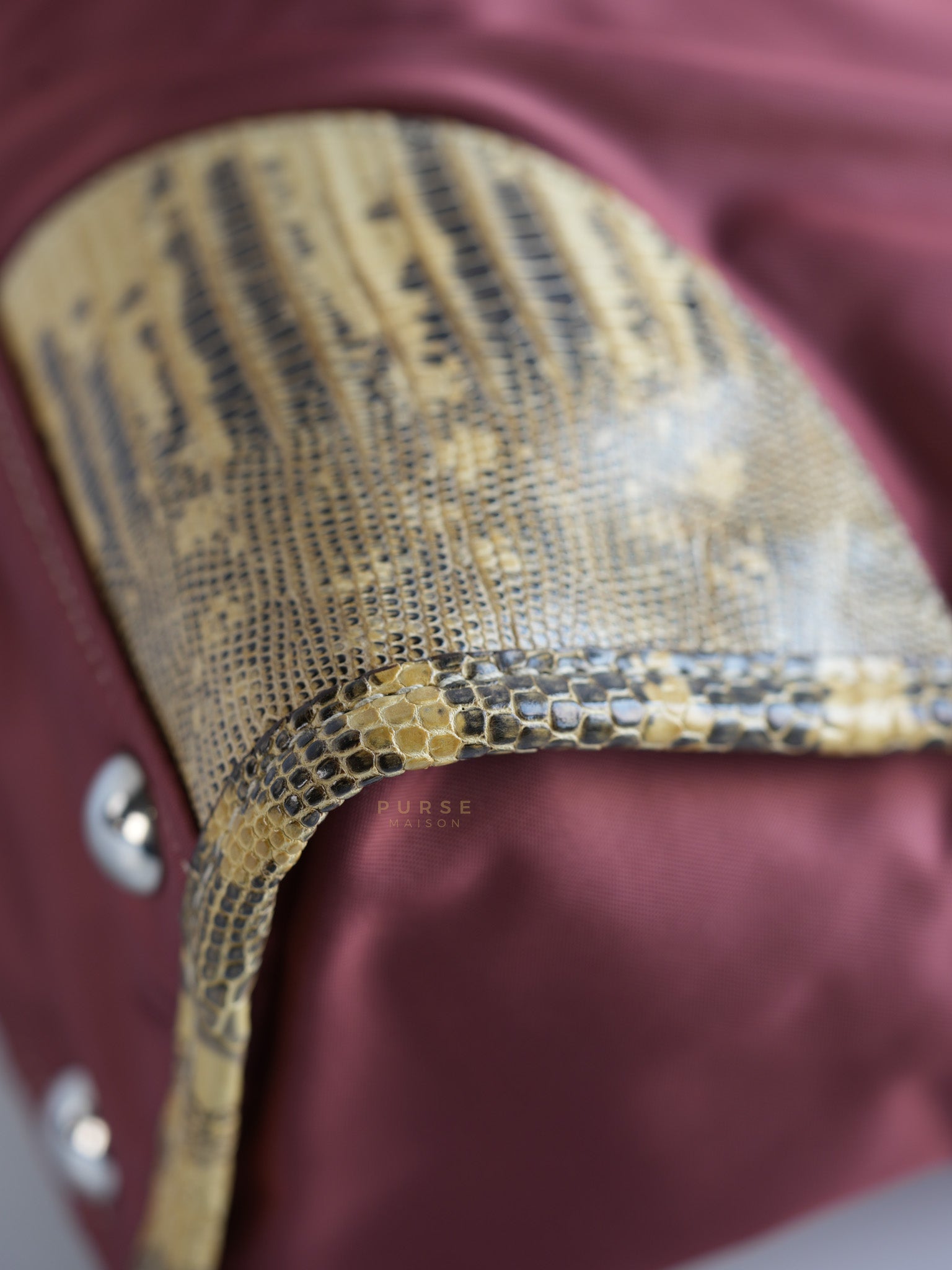 Tessuto Ouverture Large Burgundy Lizard Leather Crossbody Bag | Purse Maison Luxury Bags Shop