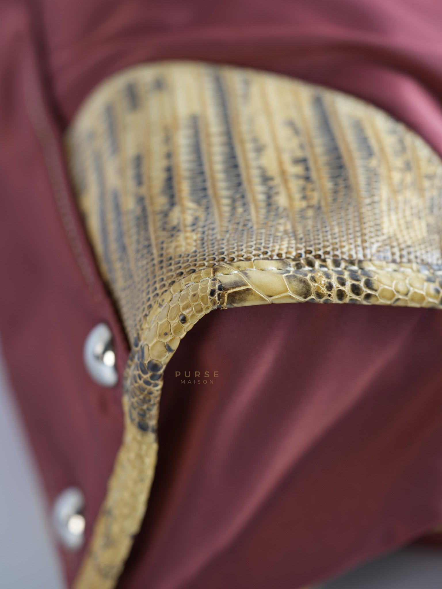 Tessuto Ouverture Large Burgundy Lizard Leather Crossbody Bag | Purse Maison Luxury Bags Shop
