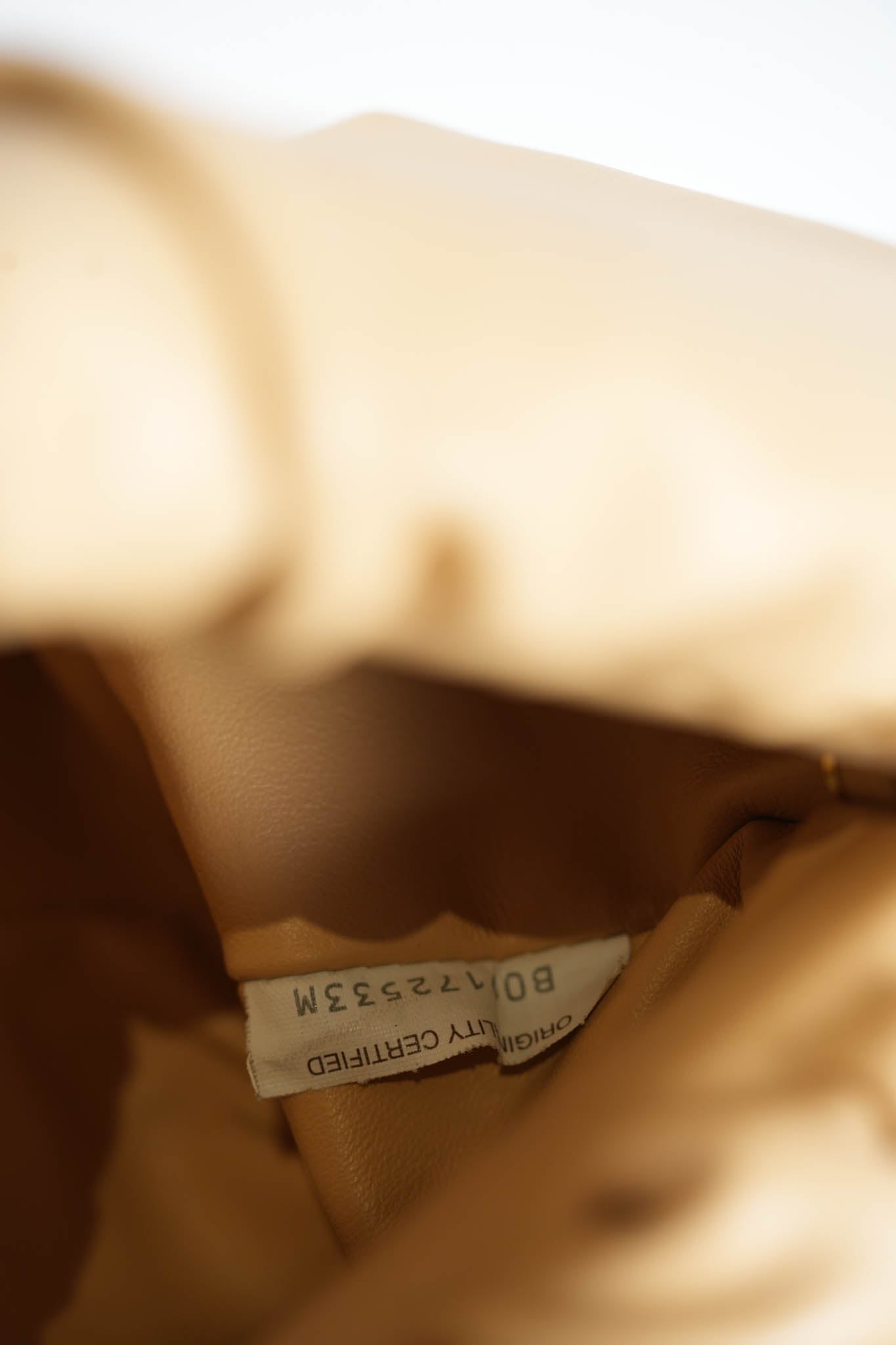 The Chain Pouch Medium in Almond Beige Calfskin Leather | Purse Maison Luxury Bags Shop