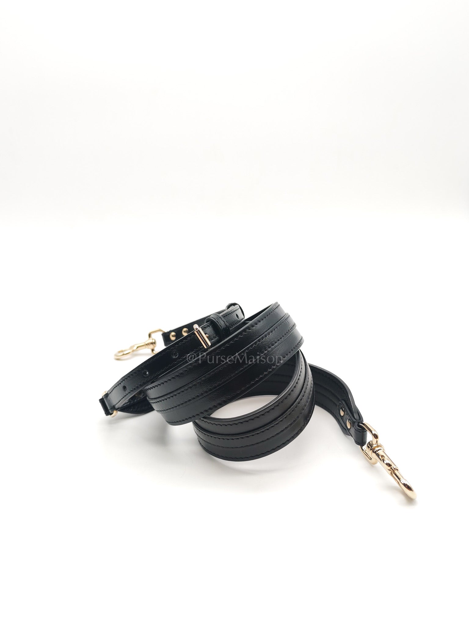 The Lady 95.22 Small Black Calfskin Cannage in Light Gold Hardware | Purse Maison Luxury Bags Shop