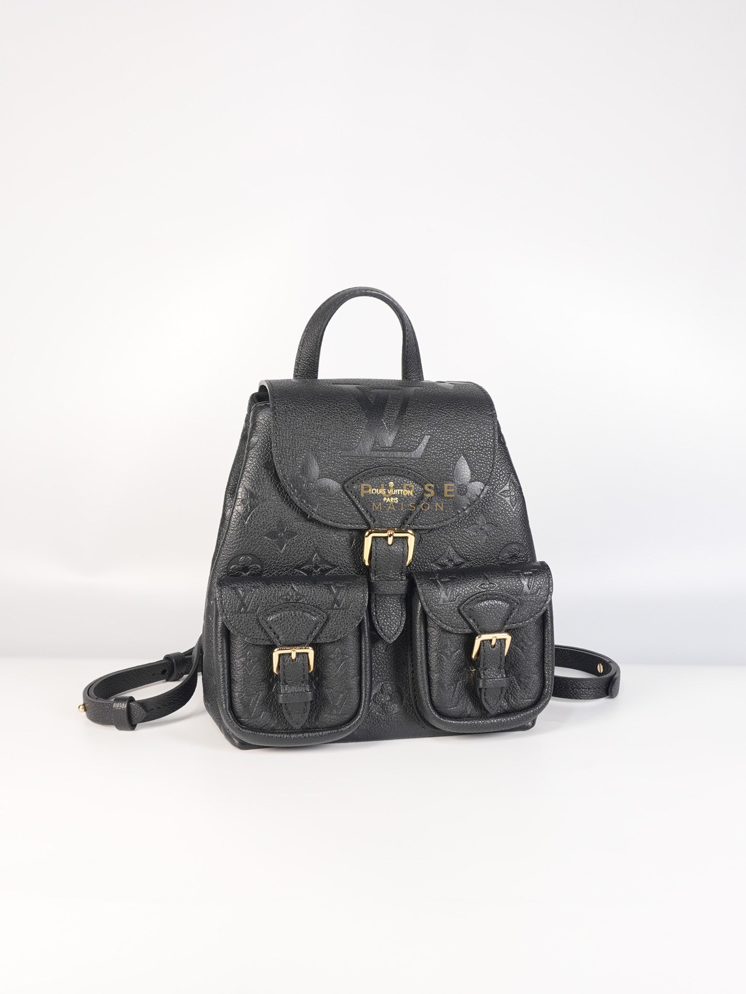 The Playful Backup Backpack in Black Monogram Empreinte Leather(Microchip) | Purse Maison Luxury Bags Shop