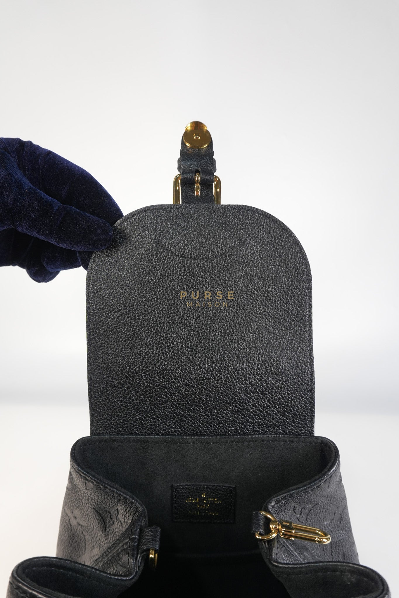 The Playful Backup Backpack in Black Monogram Empreinte Leather(Microchip) | Purse Maison Luxury Bags Shop