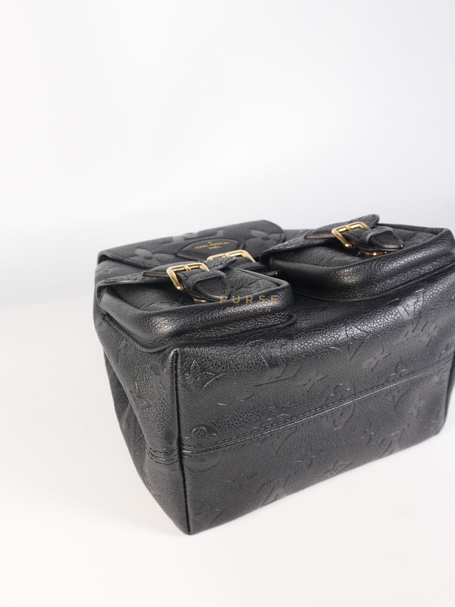 The Playful Backup Backpack in Black Monogram Empreinte Leather(Microchip) | Purse Maison Luxury Bags Shop