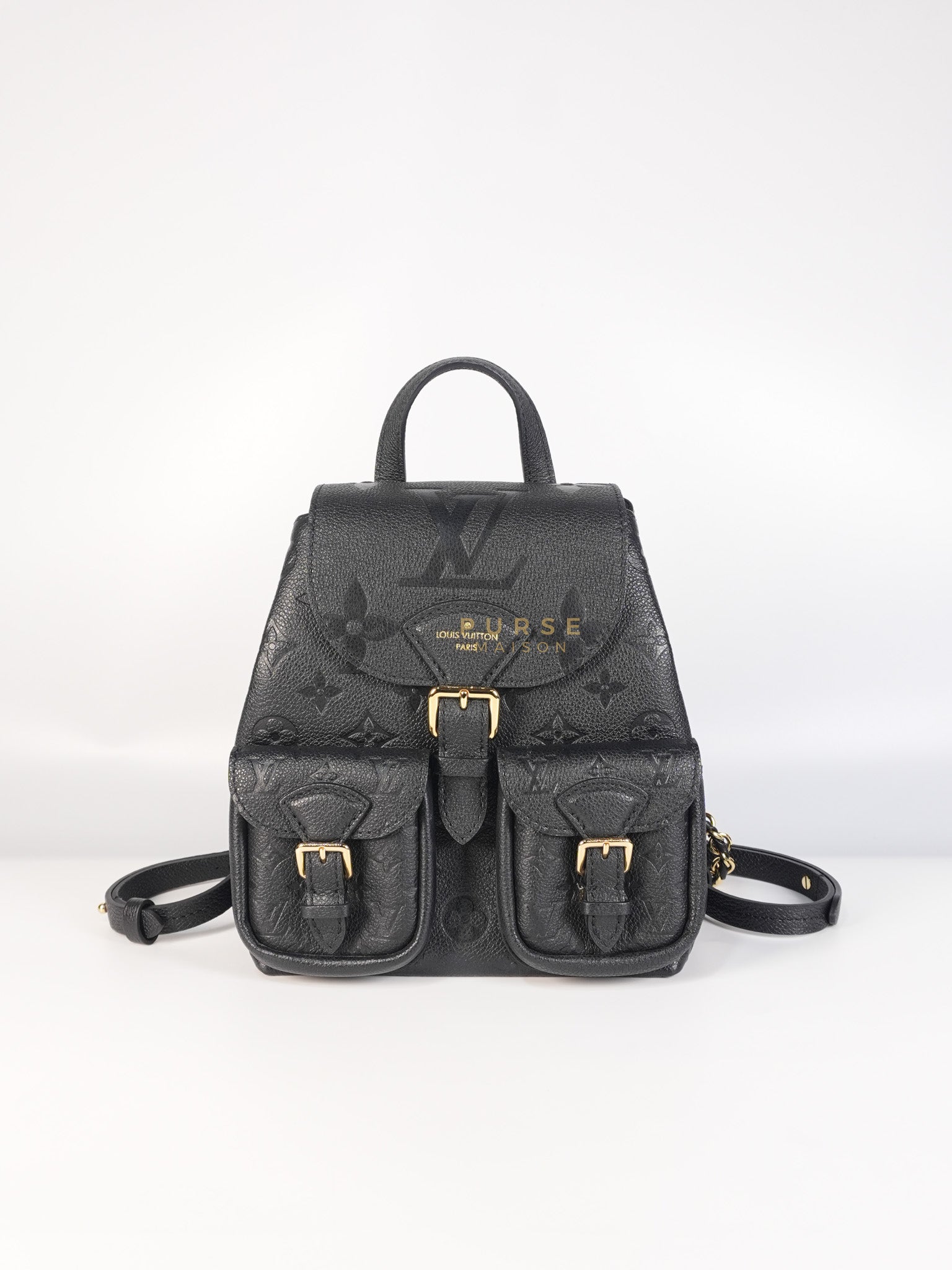 The Playful Backup Backpack in Black Monogram Empreinte Leather(Microchip) | Purse Maison Luxury Bags Shop