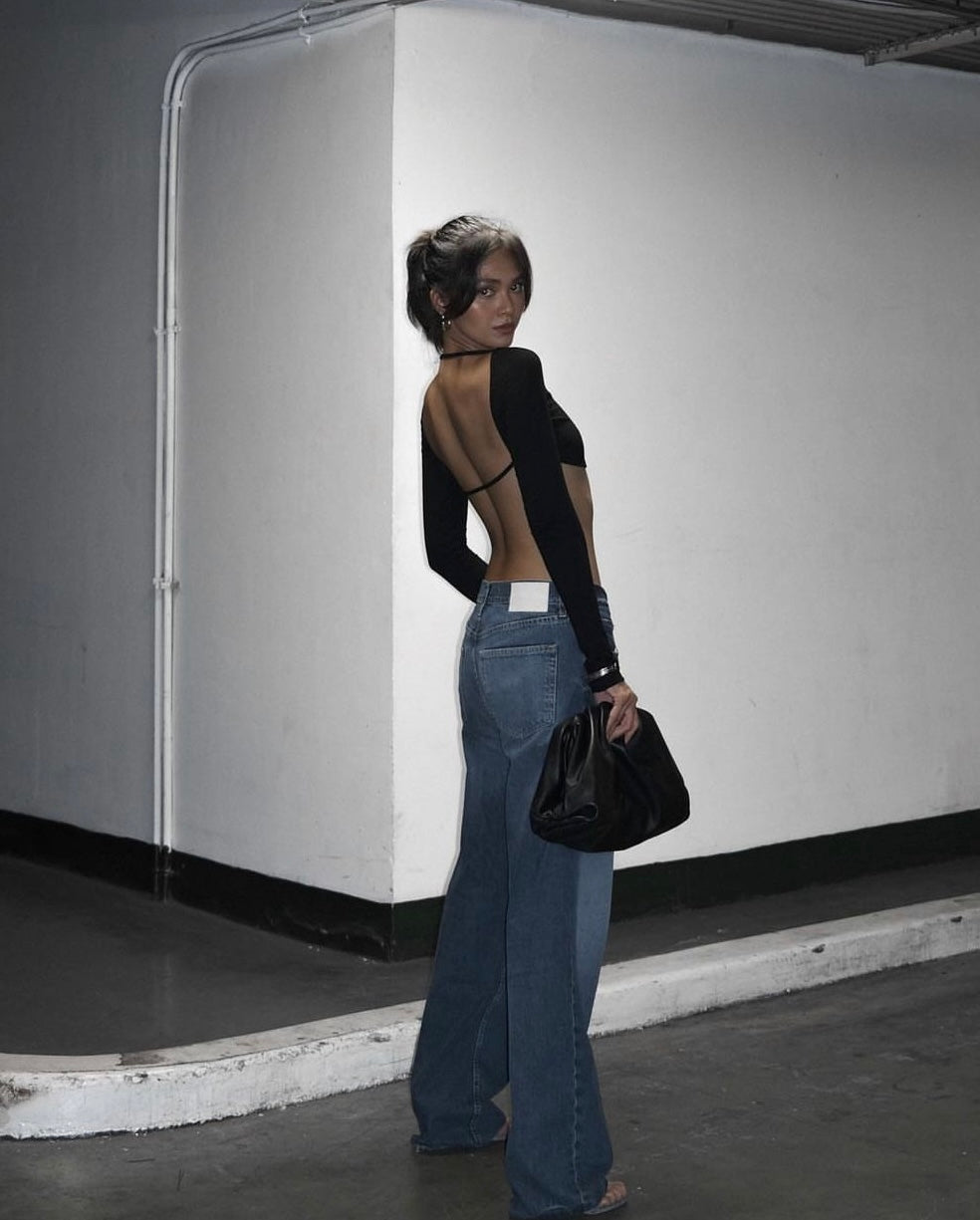 The Pouch Bag in Black Calfskin Leather | Purse Maison Luxury Bags Shop