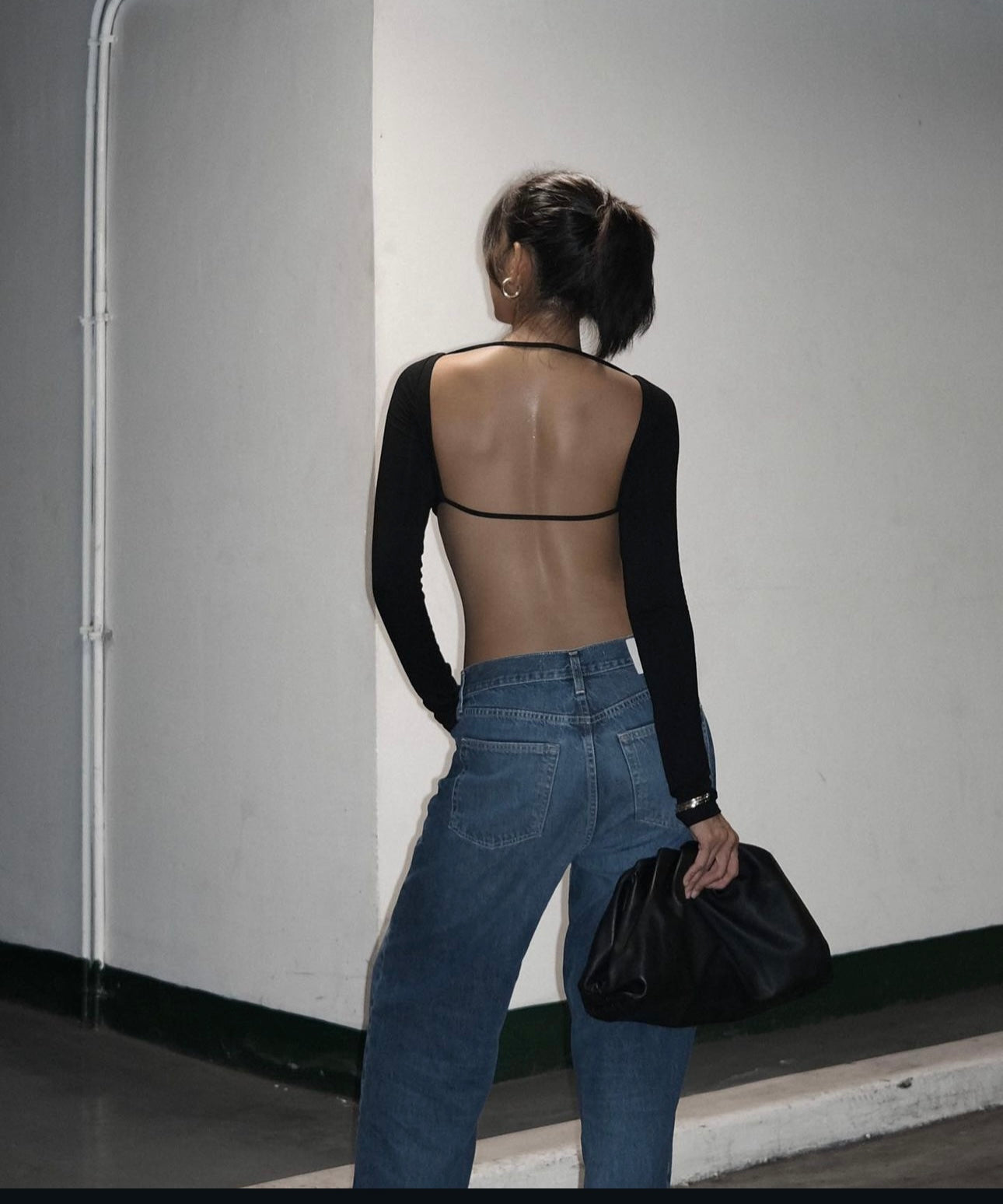 The Pouch Bag in Black Calfskin Leather | Purse Maison Luxury Bags Shop