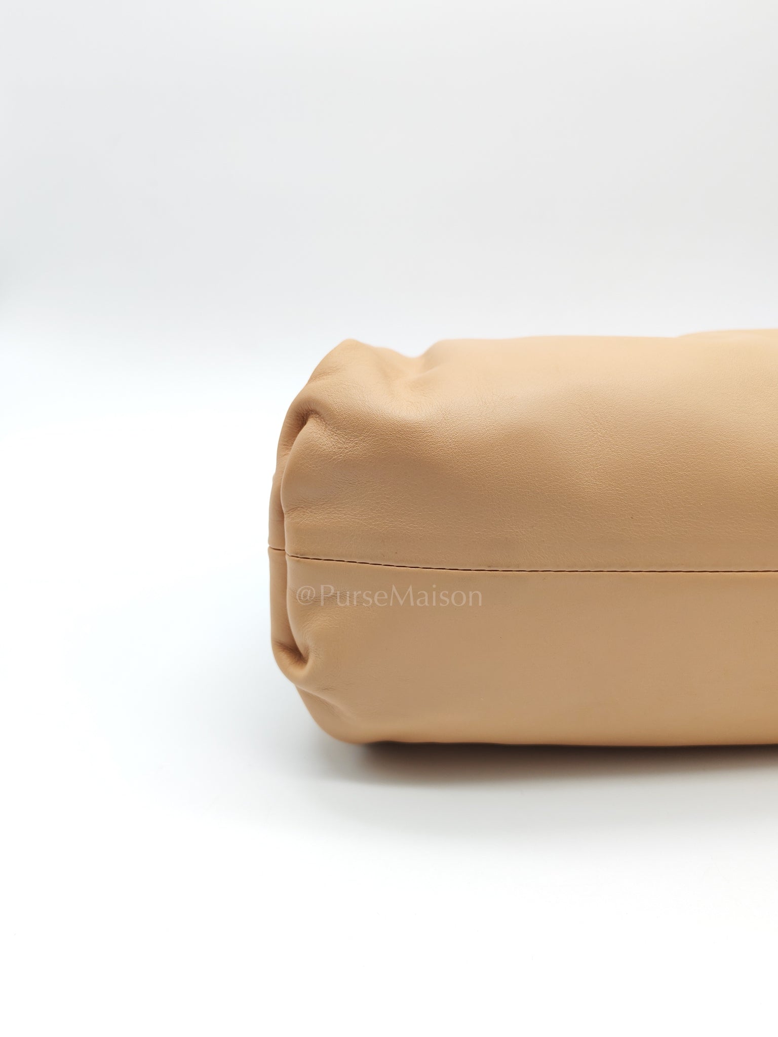 The Pouch Clutch in Beige Smooth Calfskin Leather | Purse Maison Luxury Bags Shop