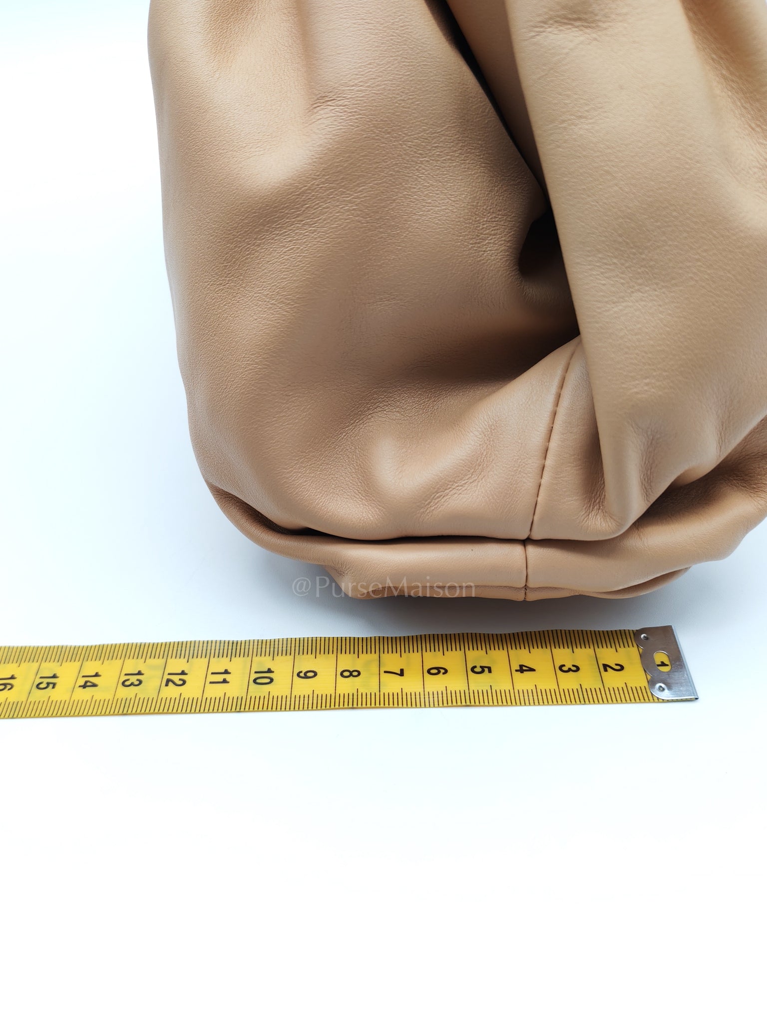 The Pouch Clutch in Beige Smooth Calfskin Leather | Purse Maison Luxury Bags Shop