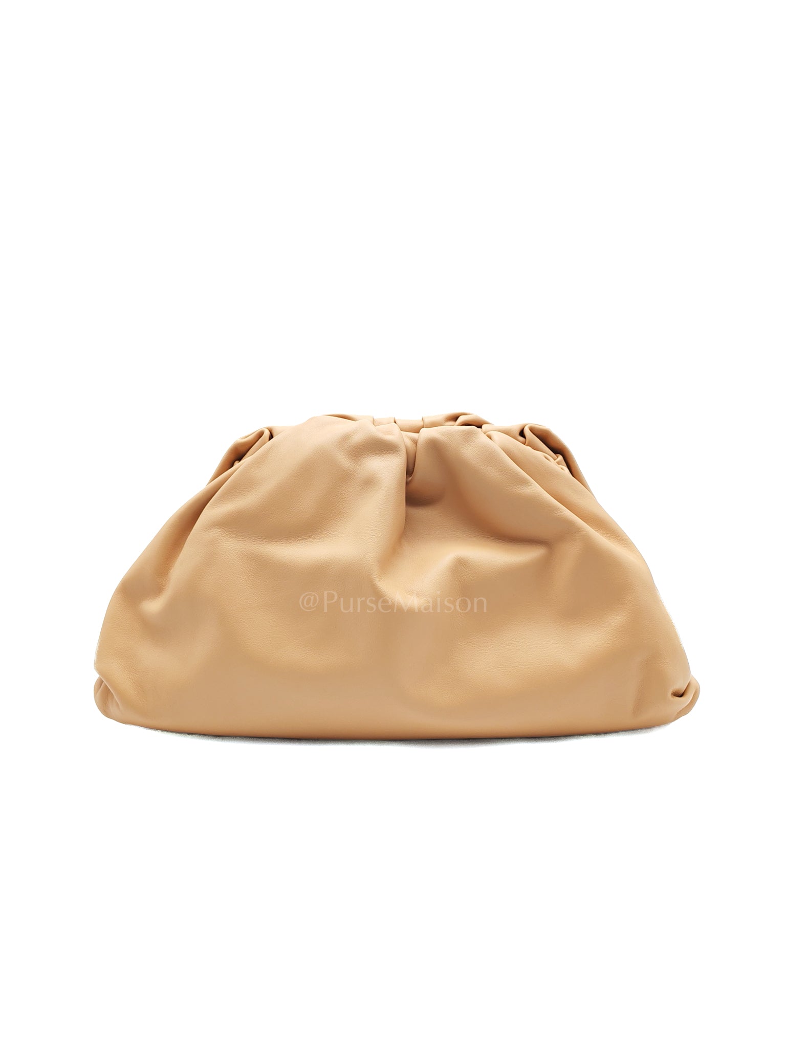 The Pouch Clutch in Beige Smooth Calfskin Leather | Purse Maison Luxury Bags Shop