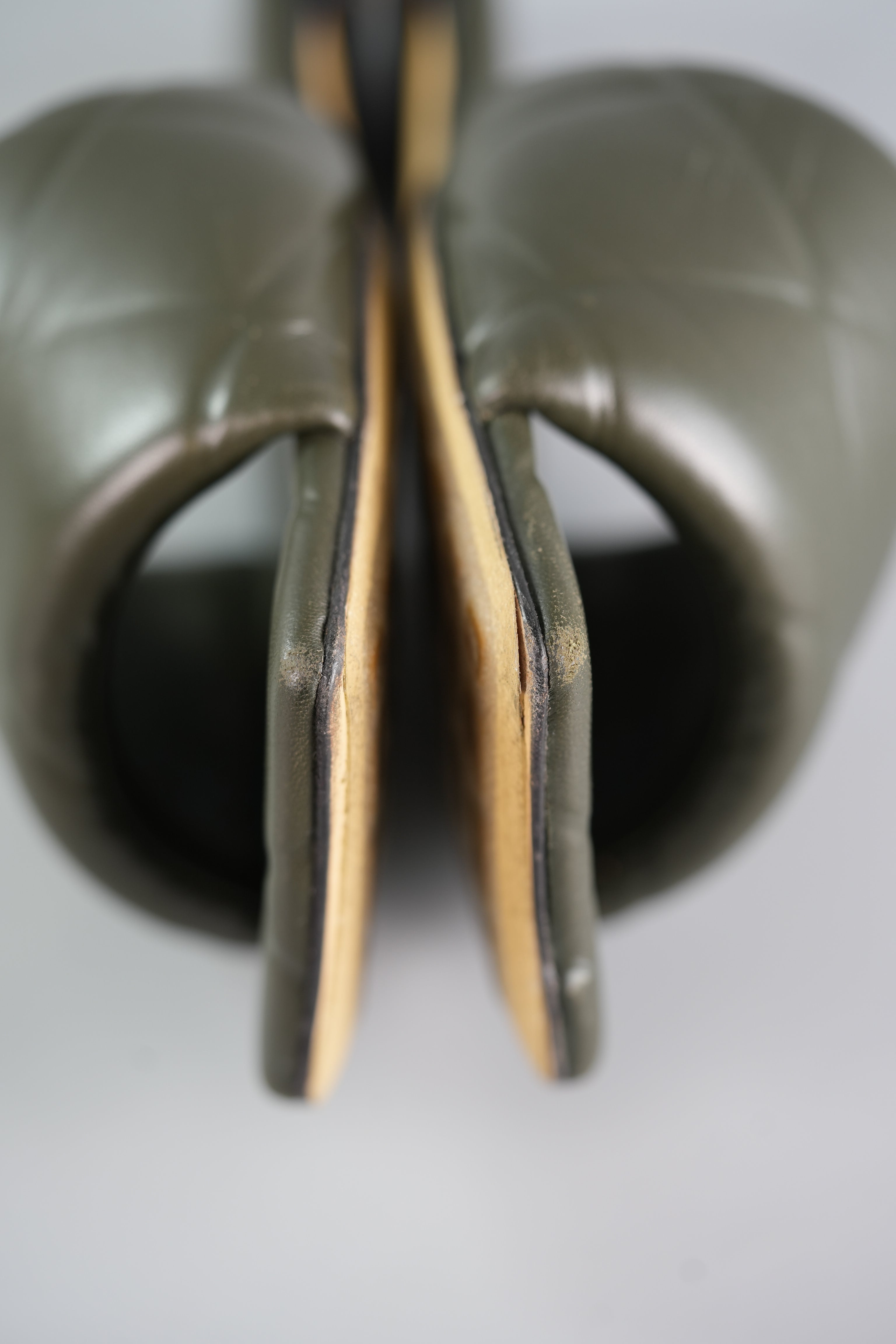 The Rubber Libo Quilted Embossed Army Green Sandals Size 39 (26cm) | Purse Maison Luxury Bags Shop