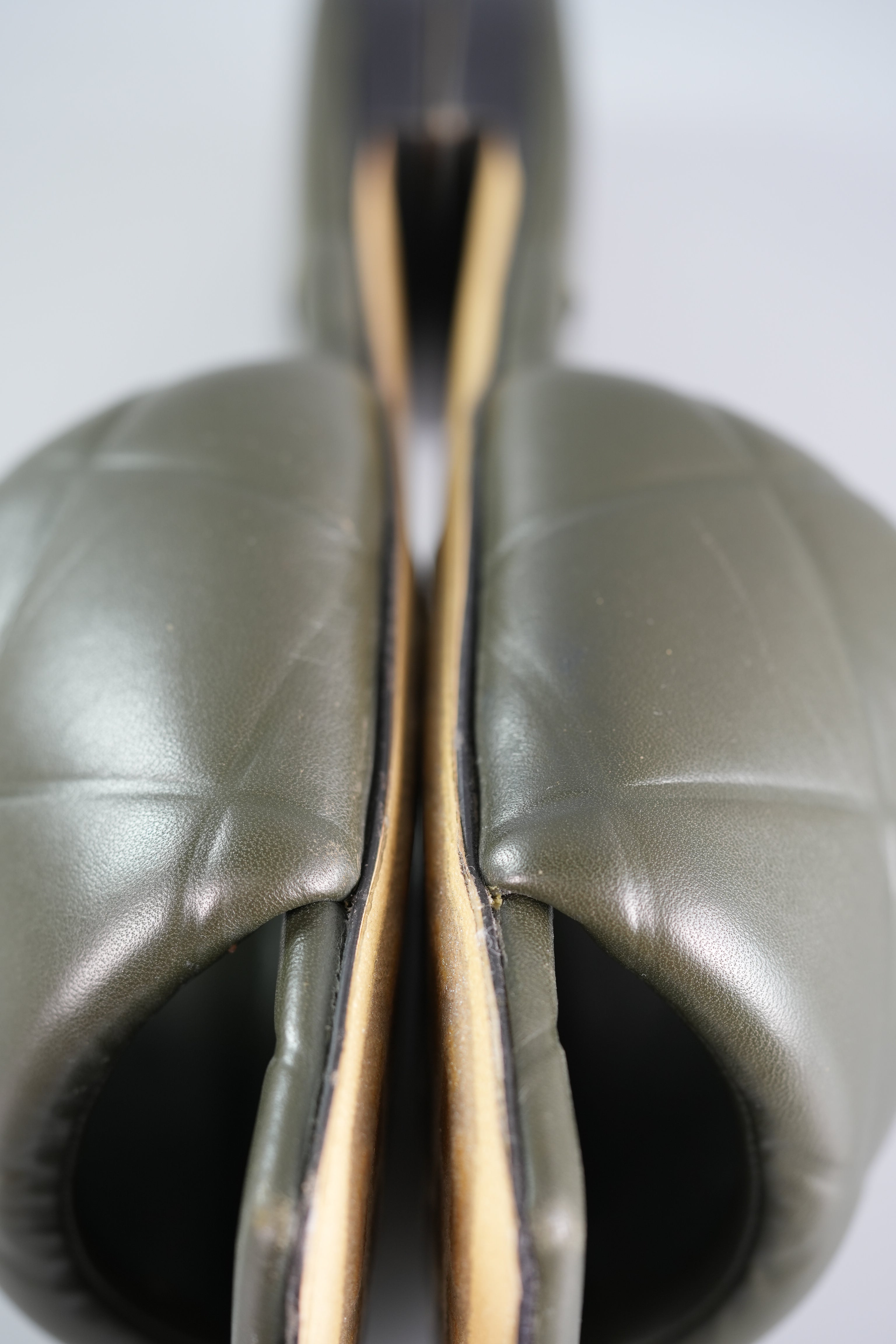 The Rubber Libo Quilted Embossed Army Green Sandals Size 39 (26cm) | Purse Maison Luxury Bags Shop