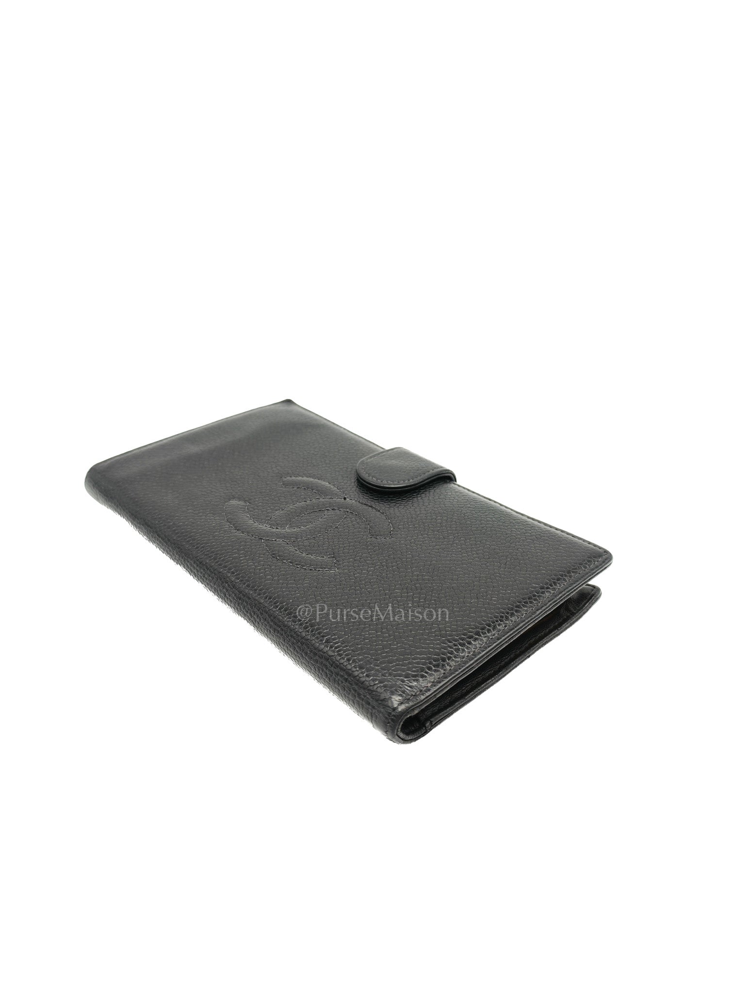 Timeless CC French Wallet in Black Caviar Leather Series 6 | Purse Maison Luxury Bags Shop