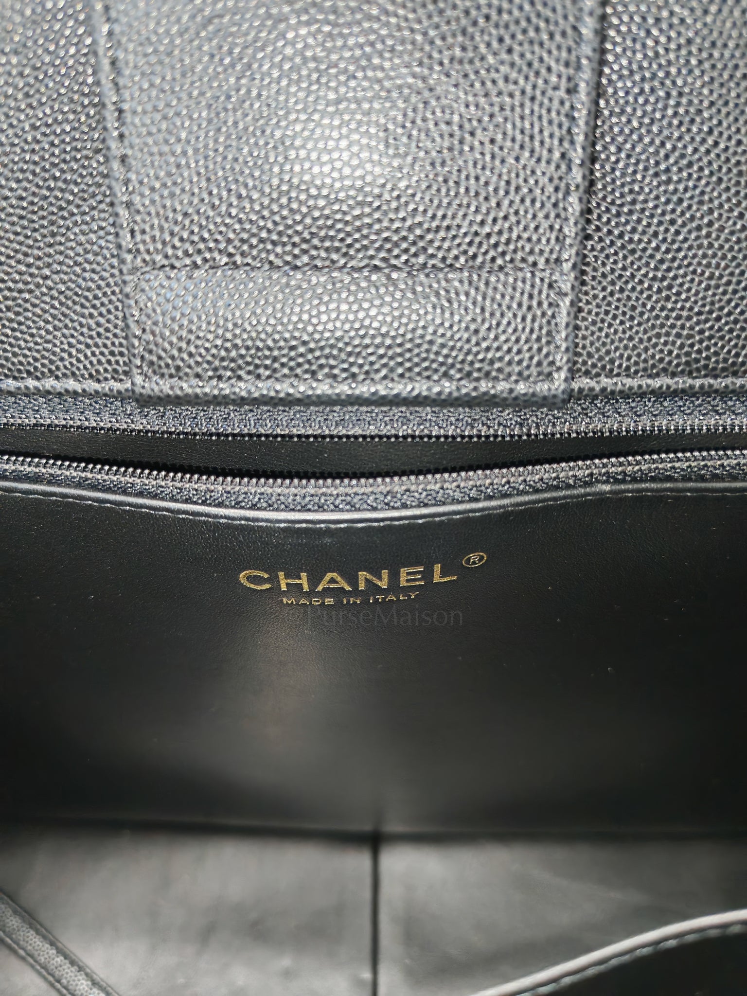 Timeless Classic Tote in Black Quilted Caviar Leather and Light Gold Hardware (Microchip) | Purse Maison Luxury Bags Shop