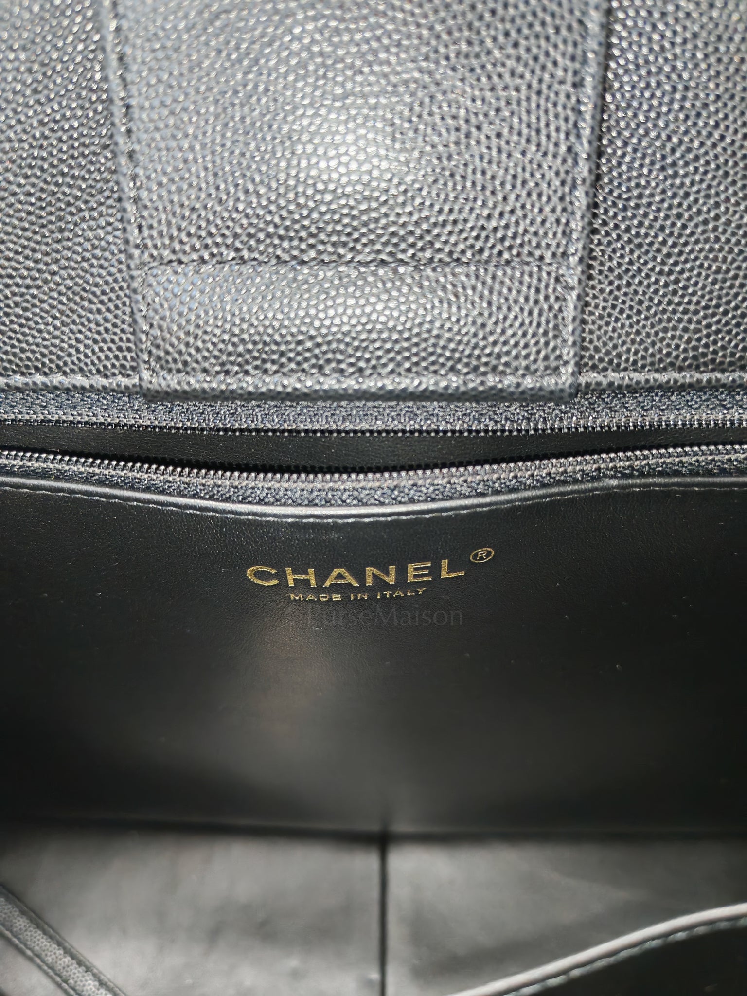 Timeless Classic Tote in Black Quilted Caviar Leather and Light Gold Hardware (Microchip) | Purse Maison Luxury Bags Shop