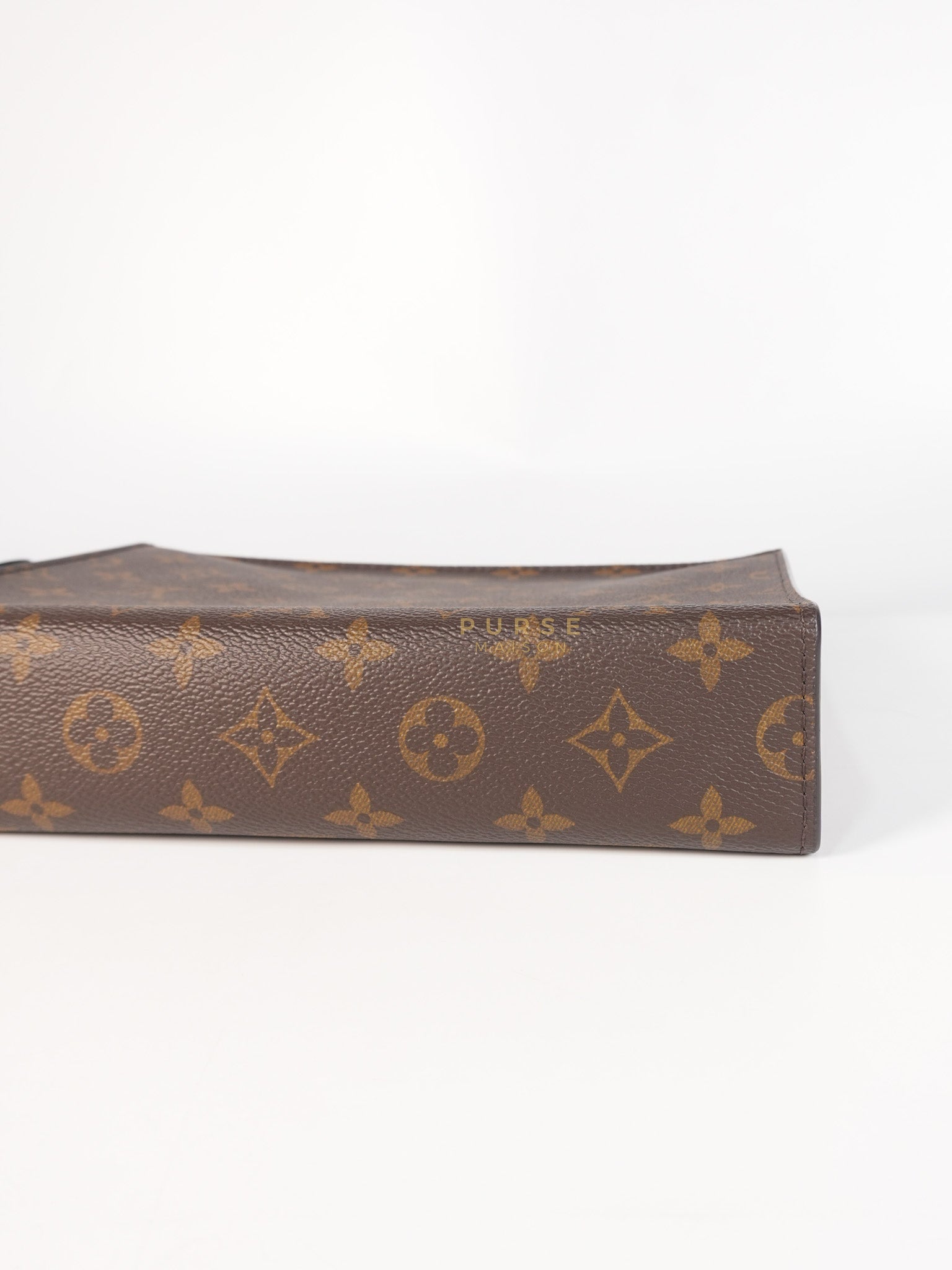 Toiletry Pouch in Monogram Canvas and Black Leather (Microchip) | Purse Maison Luxury Bags Shop