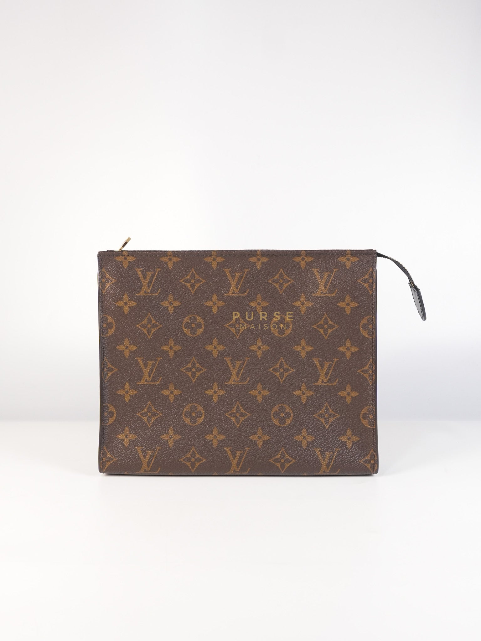 Toiletry Pouch in Monogram Canvas and Black Leather (Microchip) | Purse Maison Luxury Bags Shop