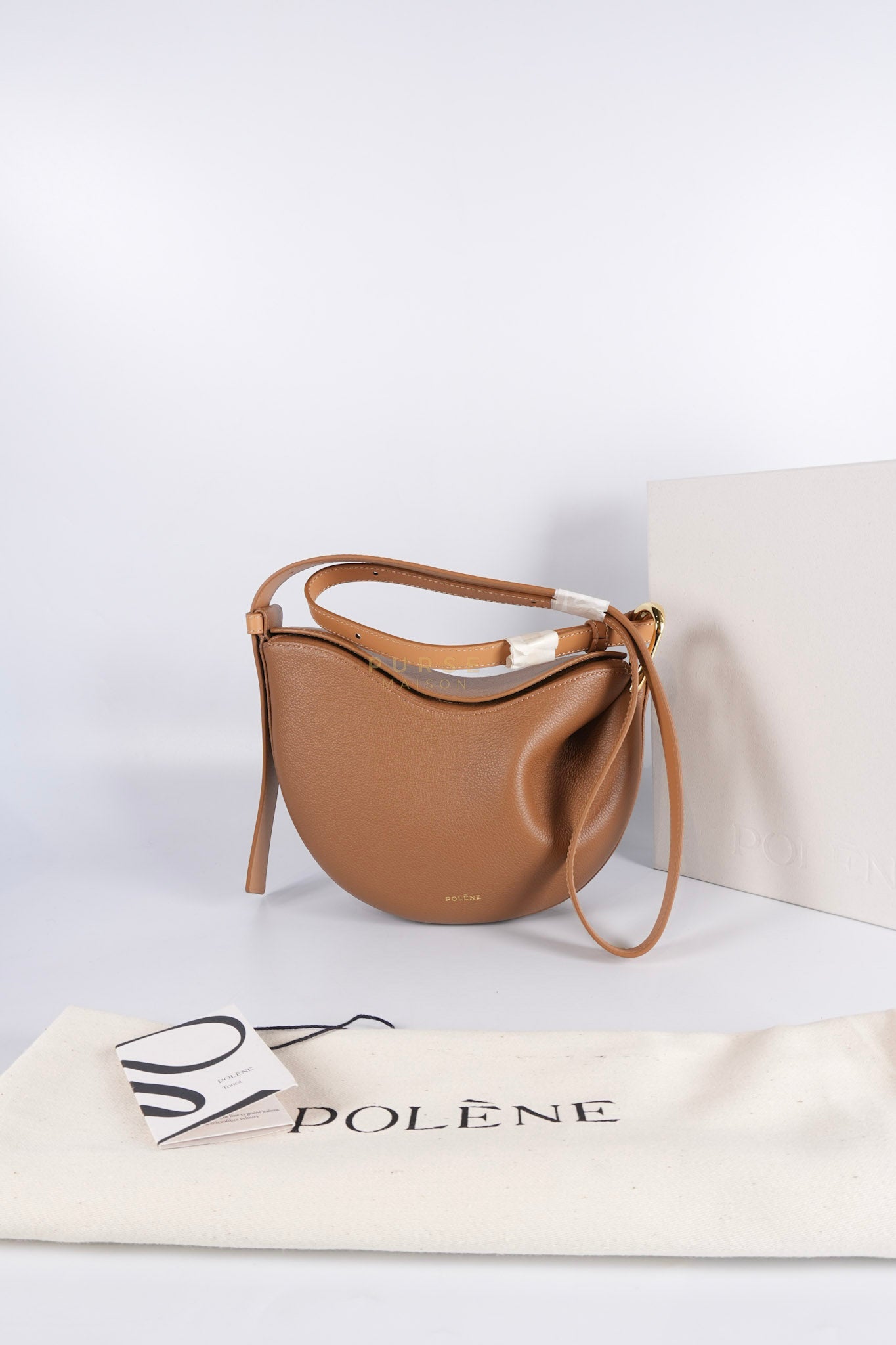 Tonca Duo Bag In Camel Graine Leather | Purse Maison Luxury Bags Shop