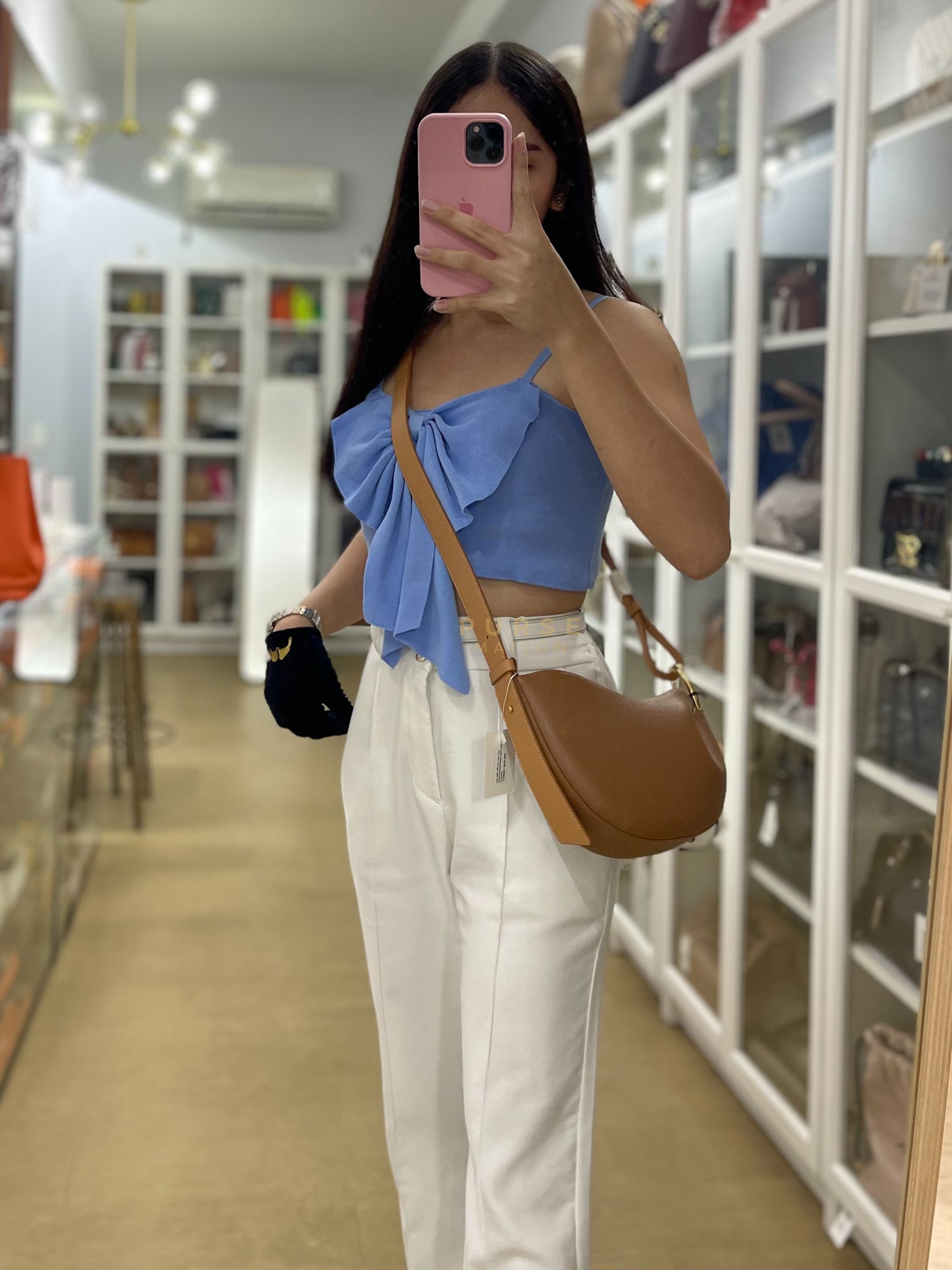 Tonca Duo Bag In Camel Graine Leather | Purse Maison Luxury Bags Shop