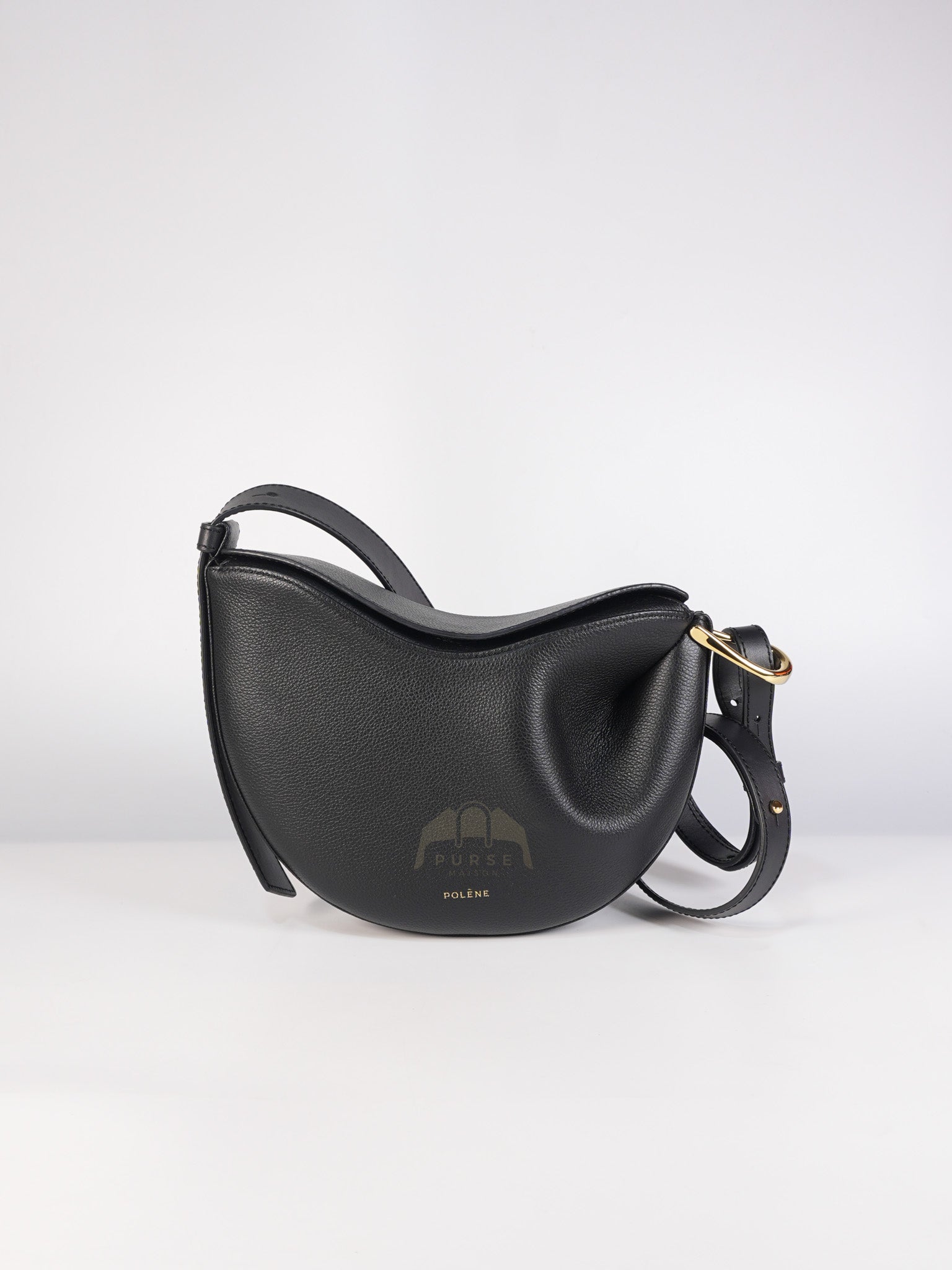 Tonca Monochrome Noir in Graine Leather | Purse Maison Luxury Bags Shop