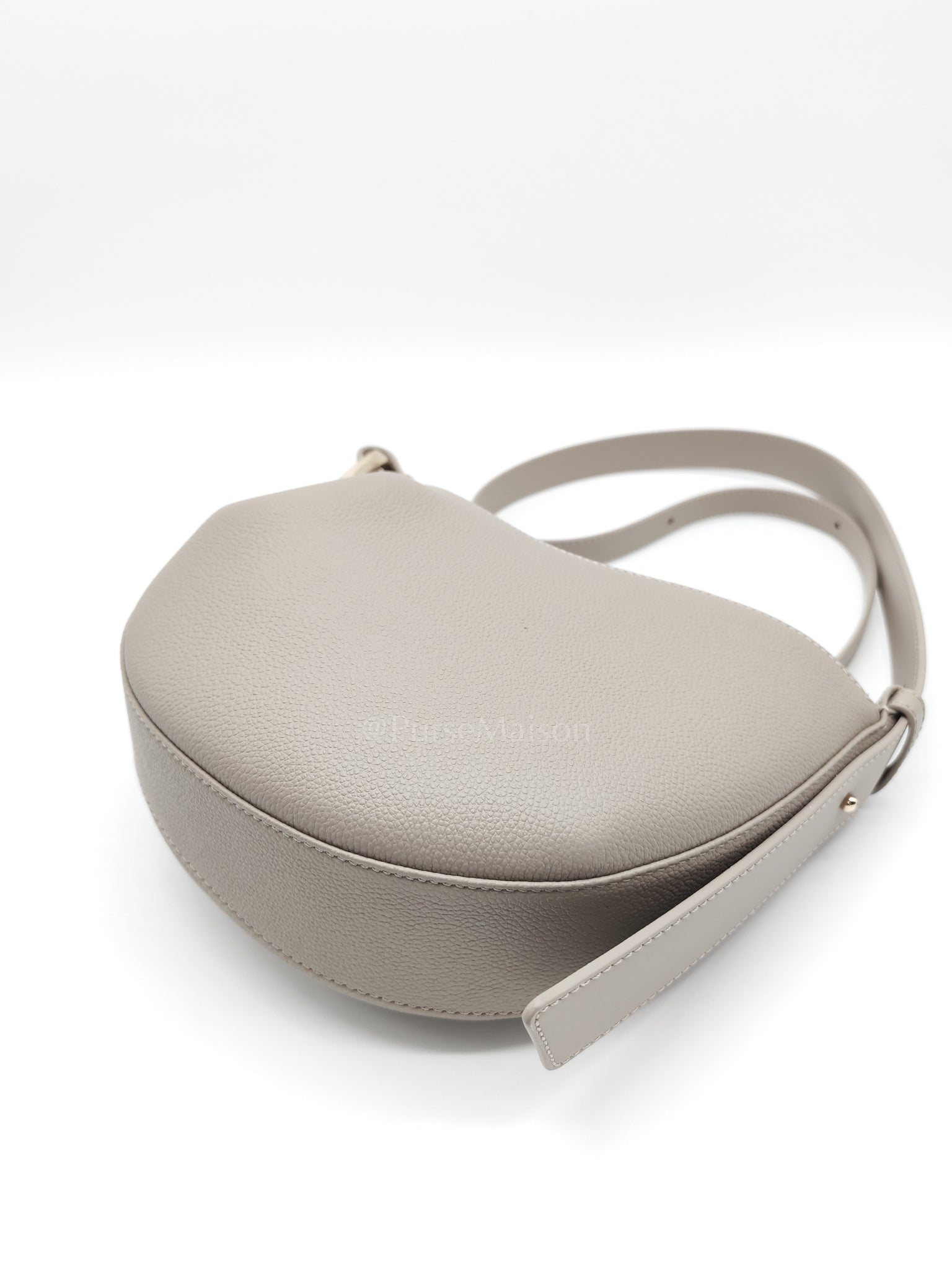 Tonca Taupe in Grained Calfskin Leather Crossbody Bag | Purse Maison Luxury Bags Shop