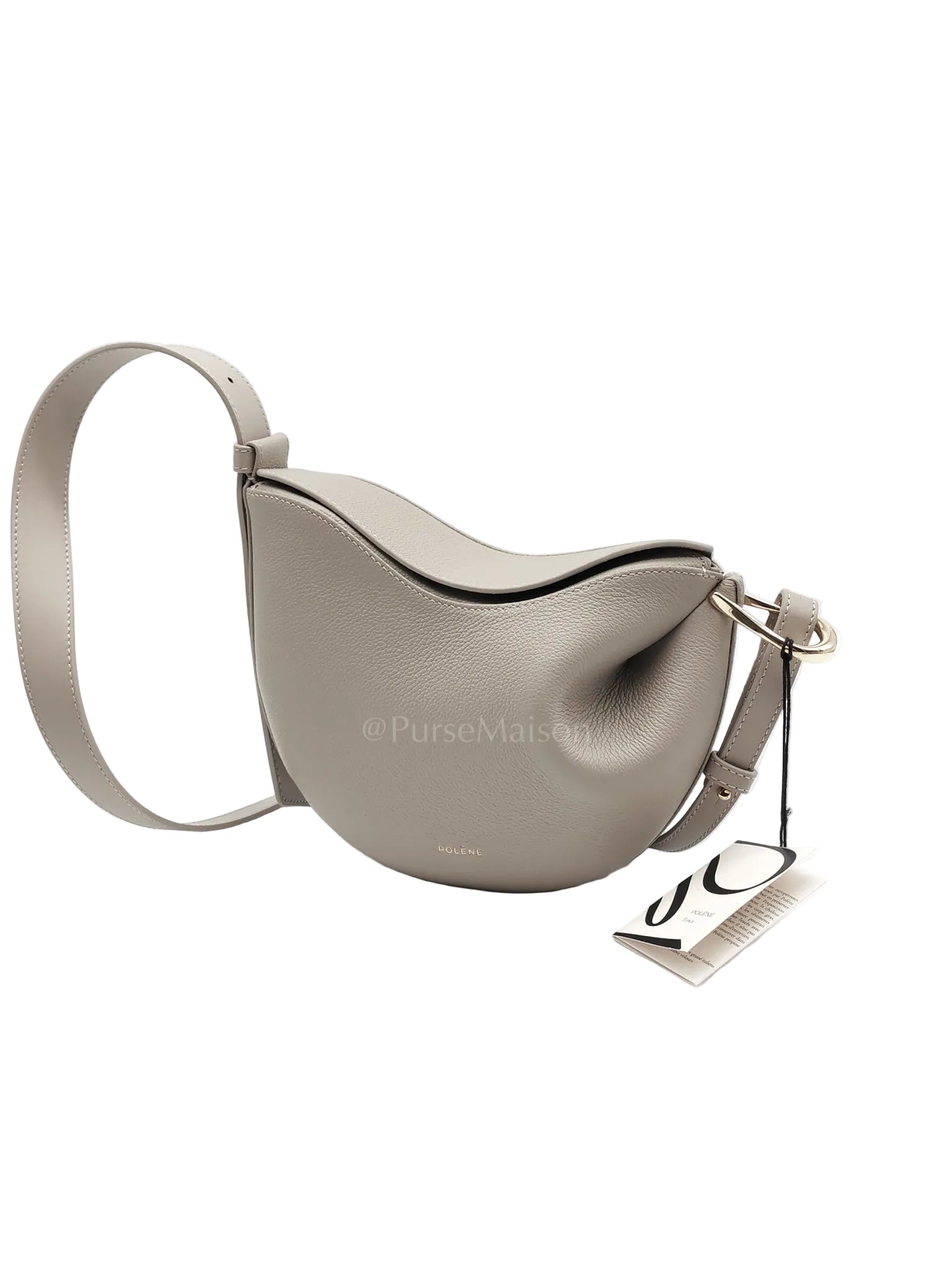 Tonca Taupe in Grained Calfskin Leather Crossbody Bag | Purse Maison Luxury Bags Shop