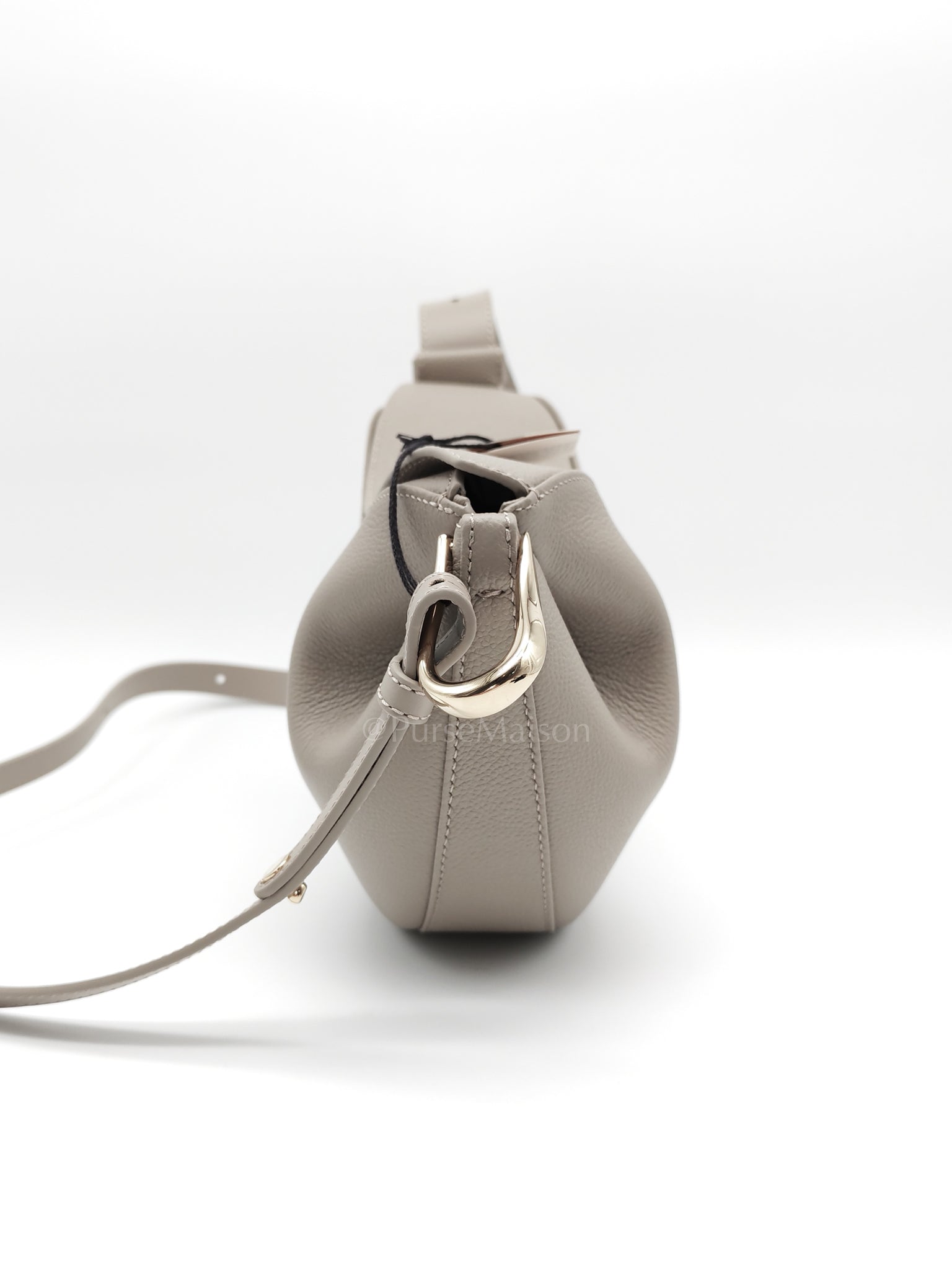Tonca Taupe in Grained Calfskin Leather Crossbody Bag | Purse Maison Luxury Bags Shop
