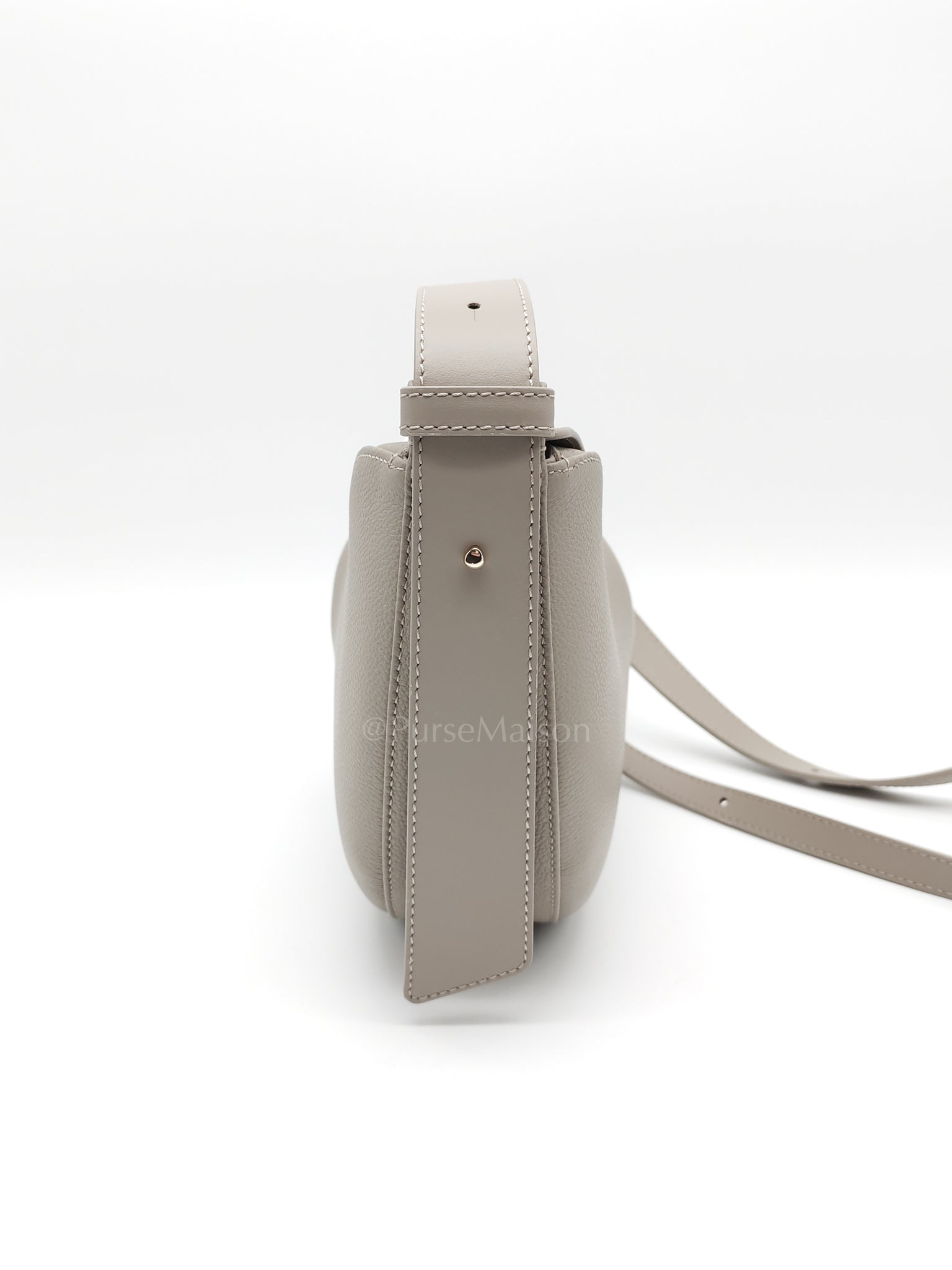 Tonca Taupe in Grained Calfskin Leather Crossbody Bag | Purse Maison Luxury Bags Shop