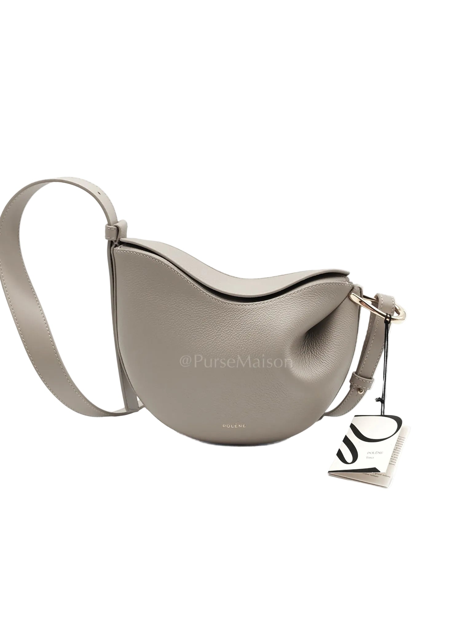 Tonca Taupe in Grained Calfskin Leather Crossbody Bag | Purse Maison Luxury Bags Shop