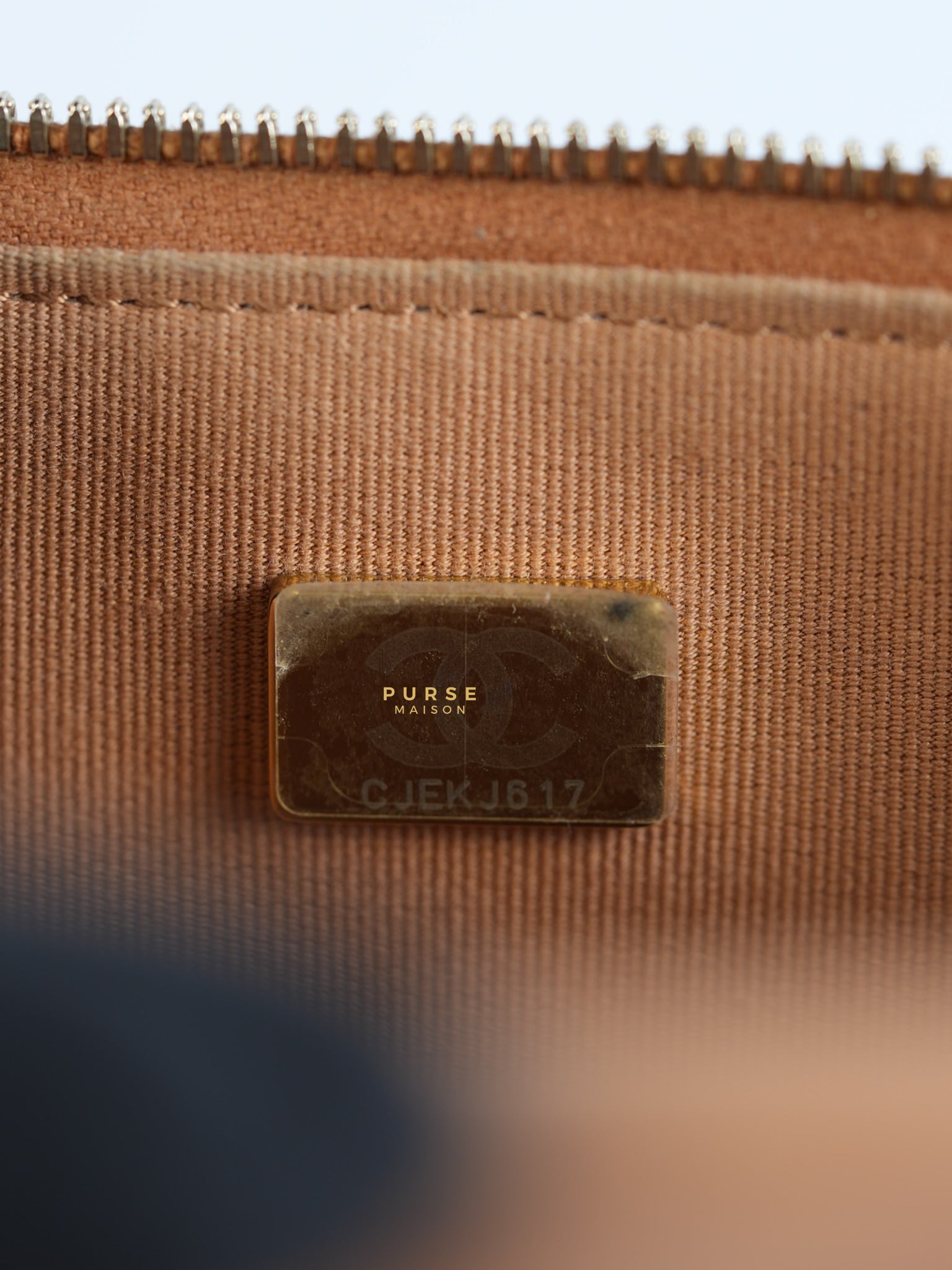 Top Handle Cargo Vanity Case Shoulder Bag Lambskin Dark Beige (Microchip) | Purse Maison Luxury Bags Shop