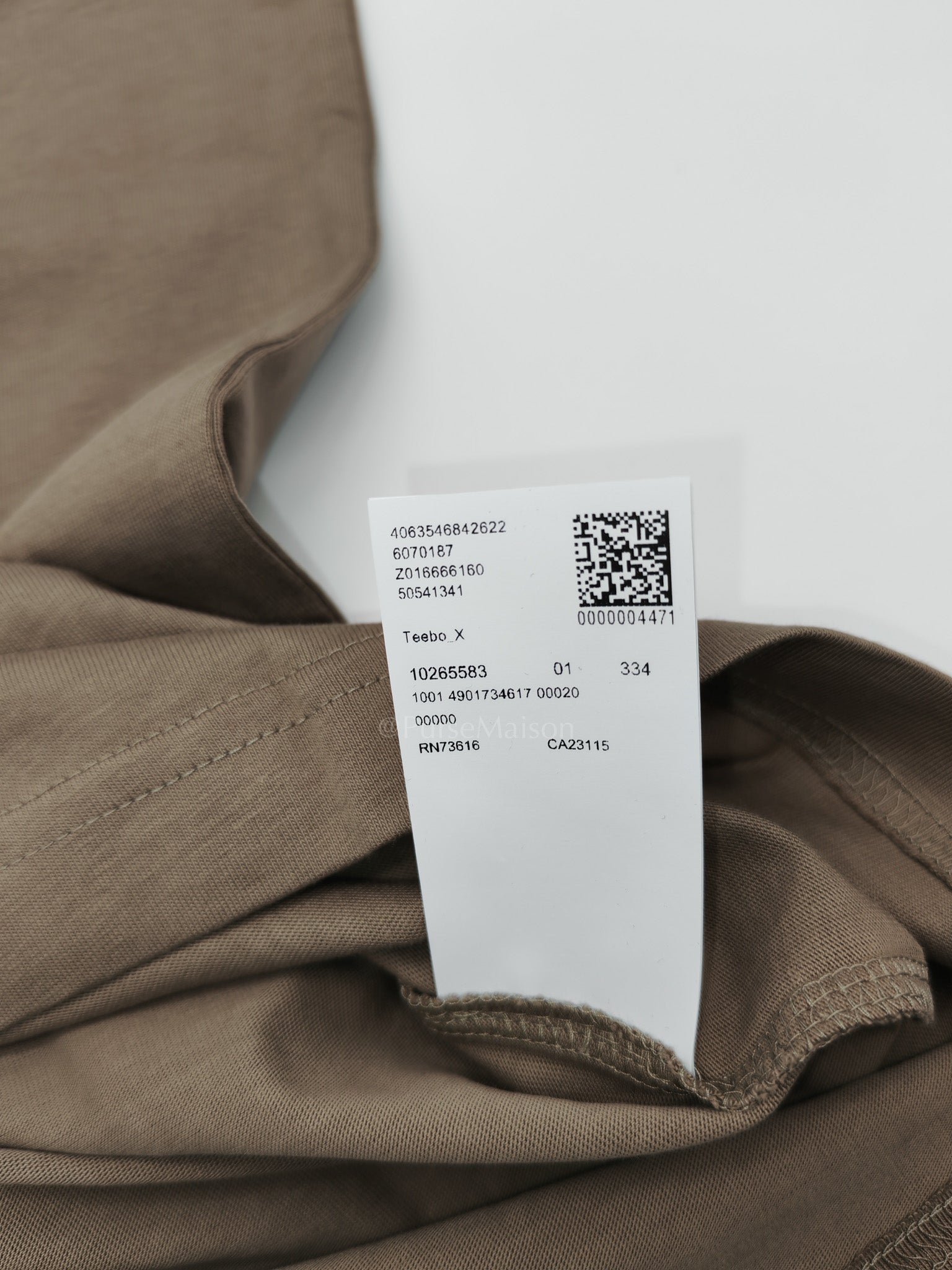 Jersey Cotton T-Shirt in Taupe for Men Size L