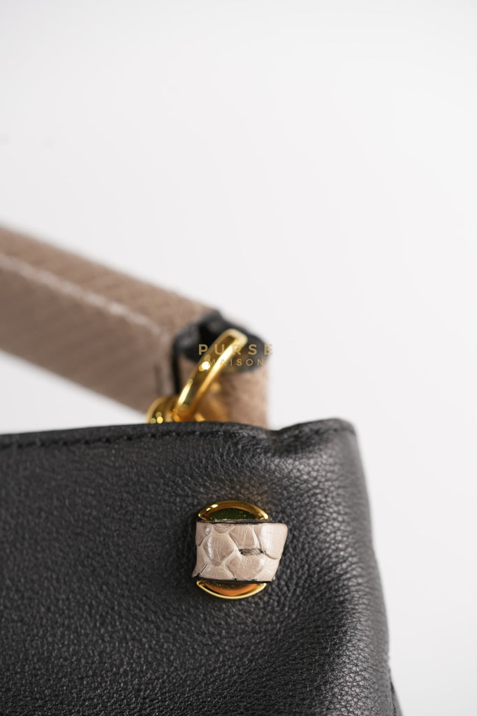 Tournon Black Snake Skin Handle Taurillon Leather (Date Code: AH2195) | Purse Maison Luxury Bags Shop