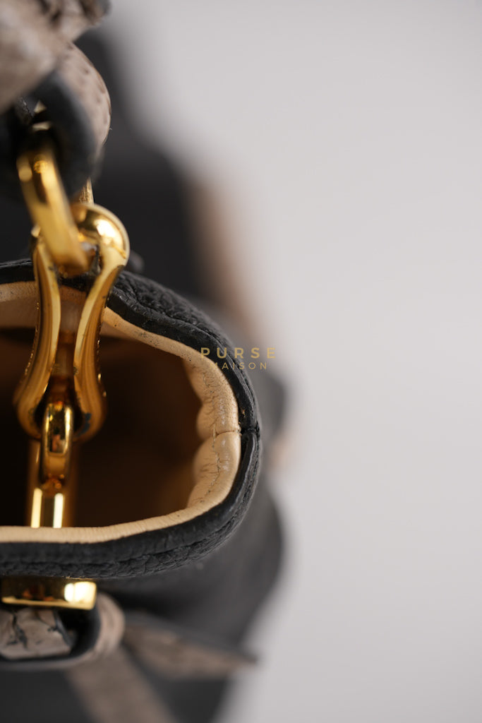 Tournon Black Snake Skin Handle Taurillon Leather (Date Code: AH2195) | Purse Maison Luxury Bags Shop