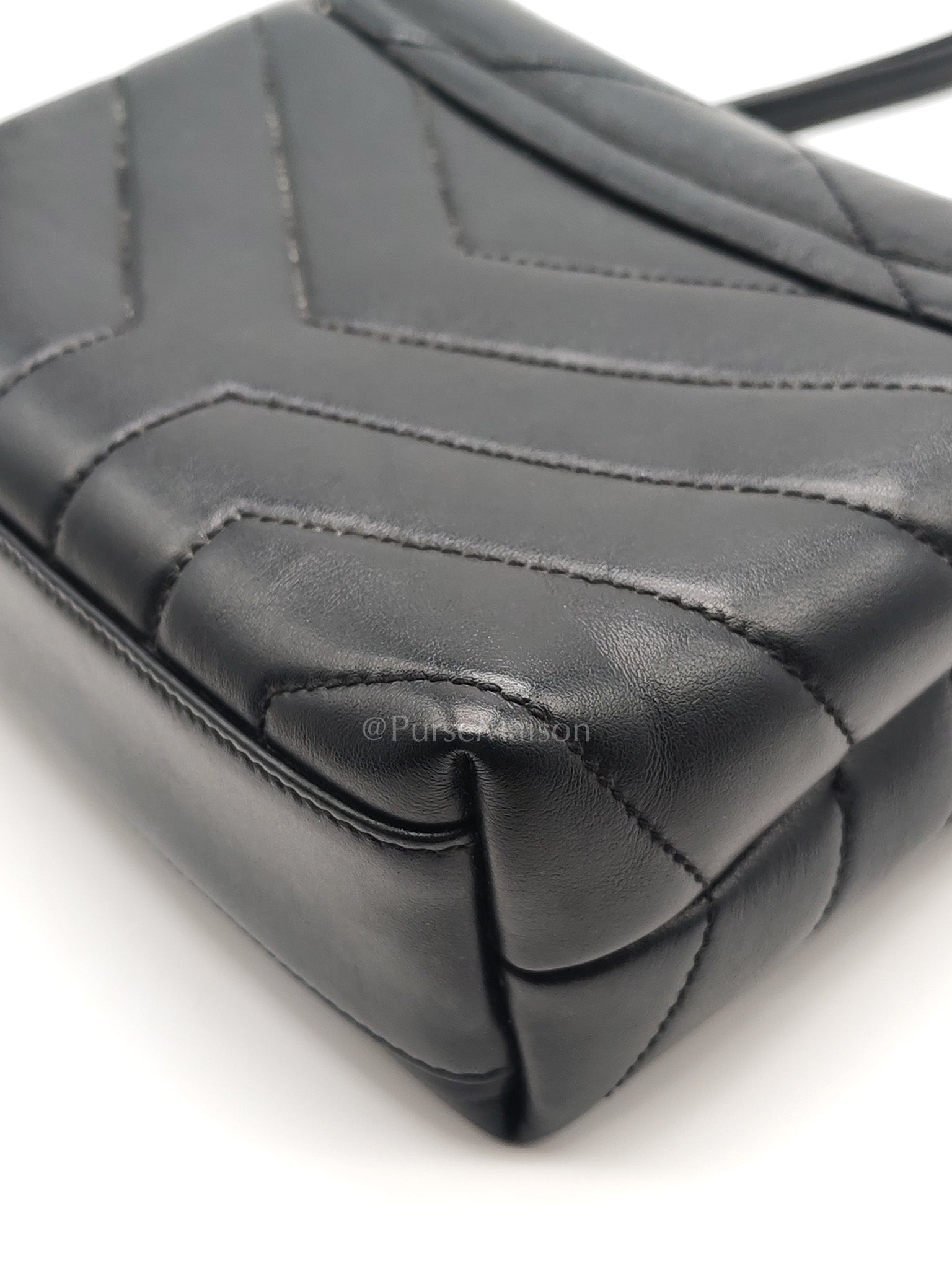 Toy Loulou Crossbody Bag in Black Quilted Calfskin Leather | Purse Maison Luxury Bags Shop