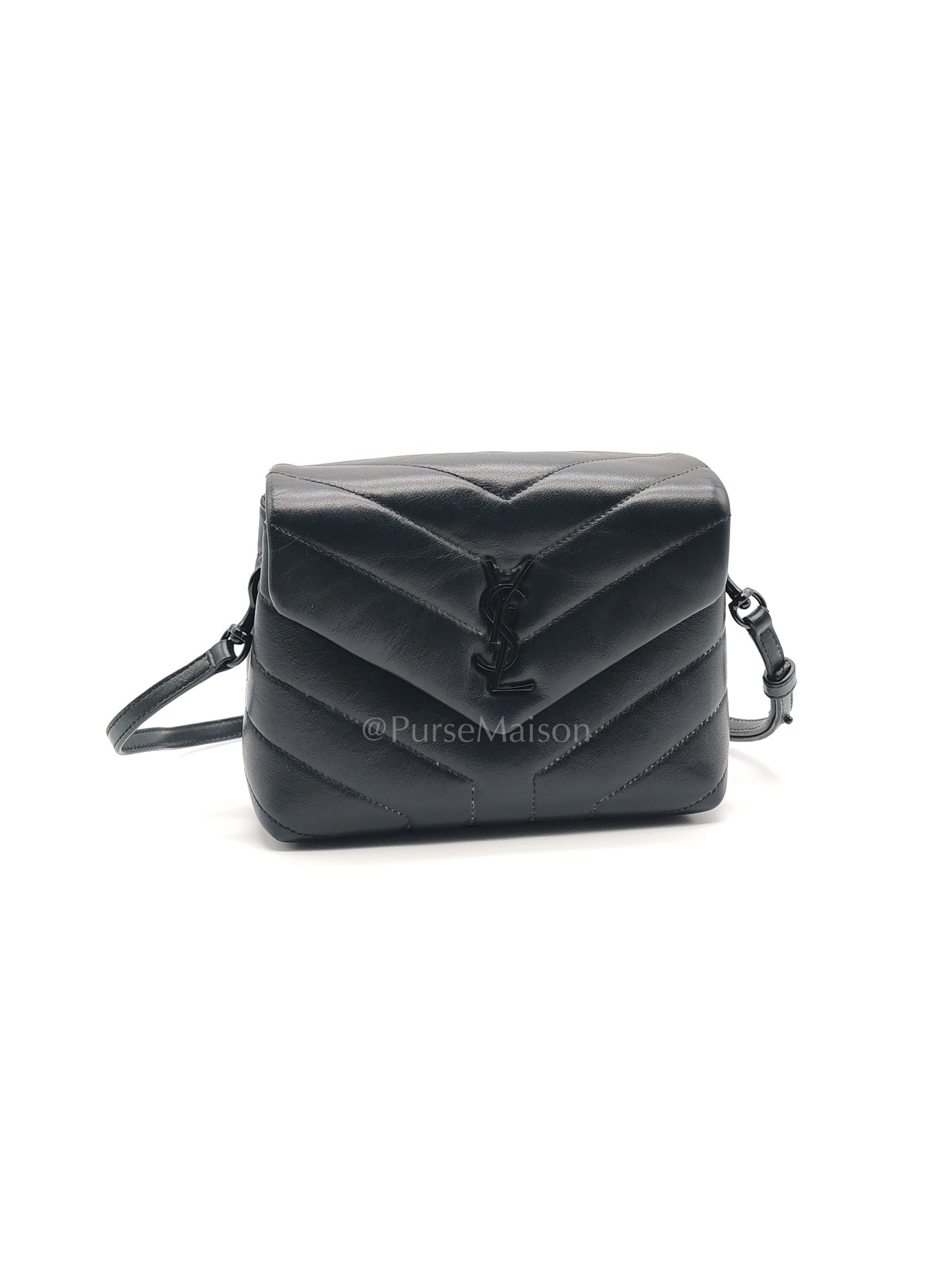 Toy Loulou Crossbody Bag in Black Quilted Calfskin Leather | Purse Maison Luxury Bags Shop