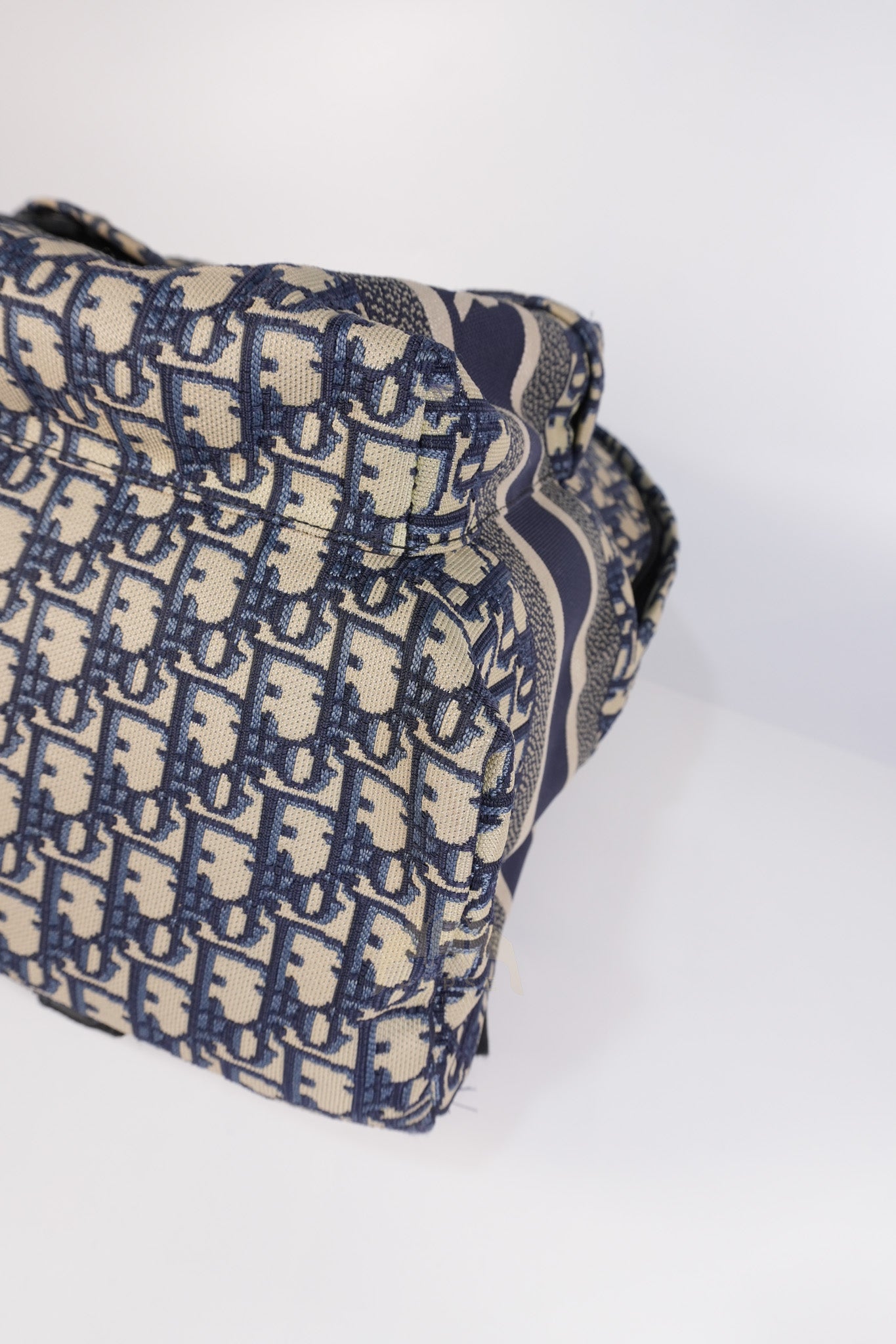 Travel Bagpack in Blue Oblique Jacquard Canvas | Purse Maison Luxury Bags Shop