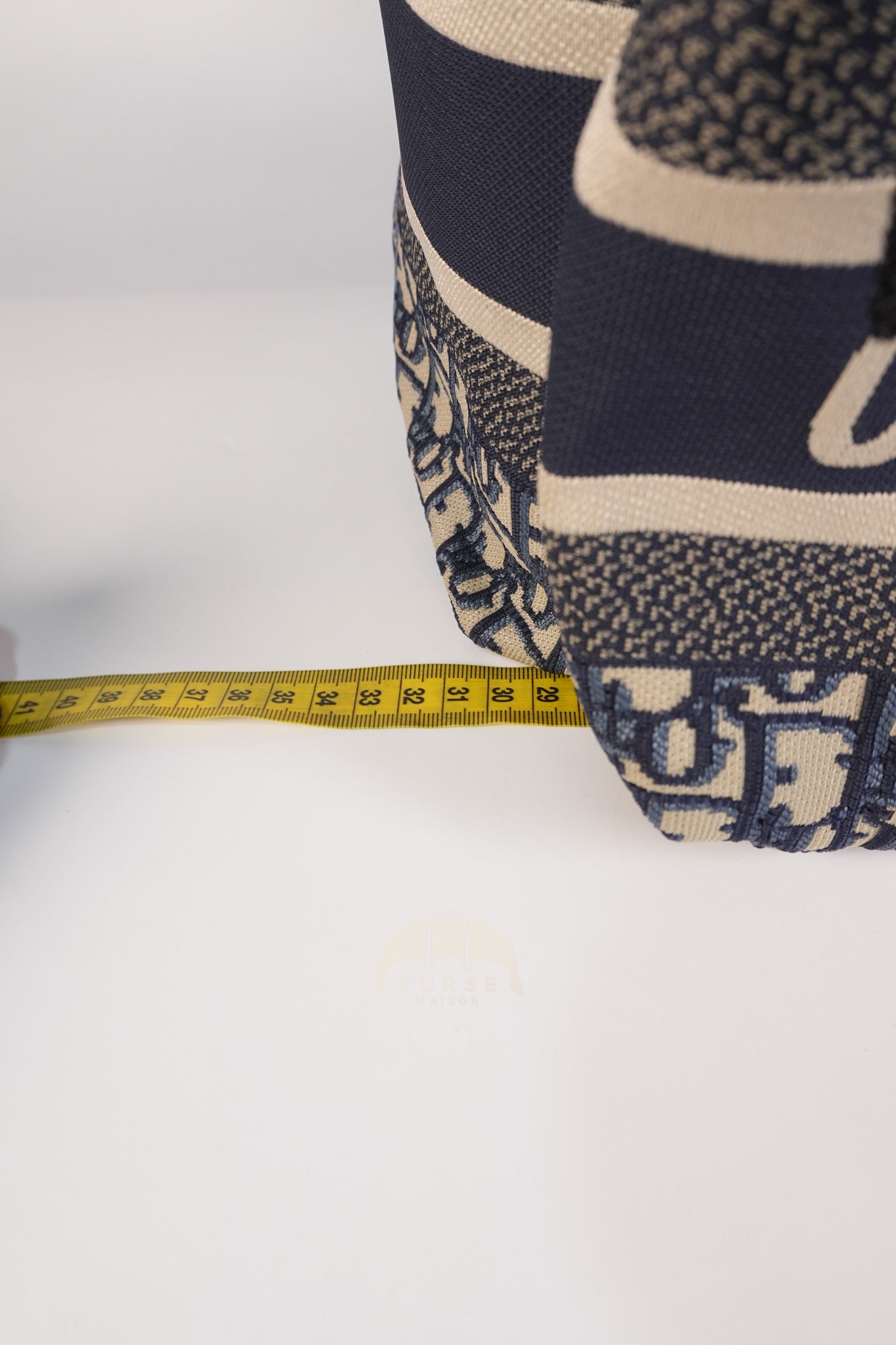 Travel Bagpack in Blue Oblique Jacquard Canvas | Purse Maison Luxury Bags Shop