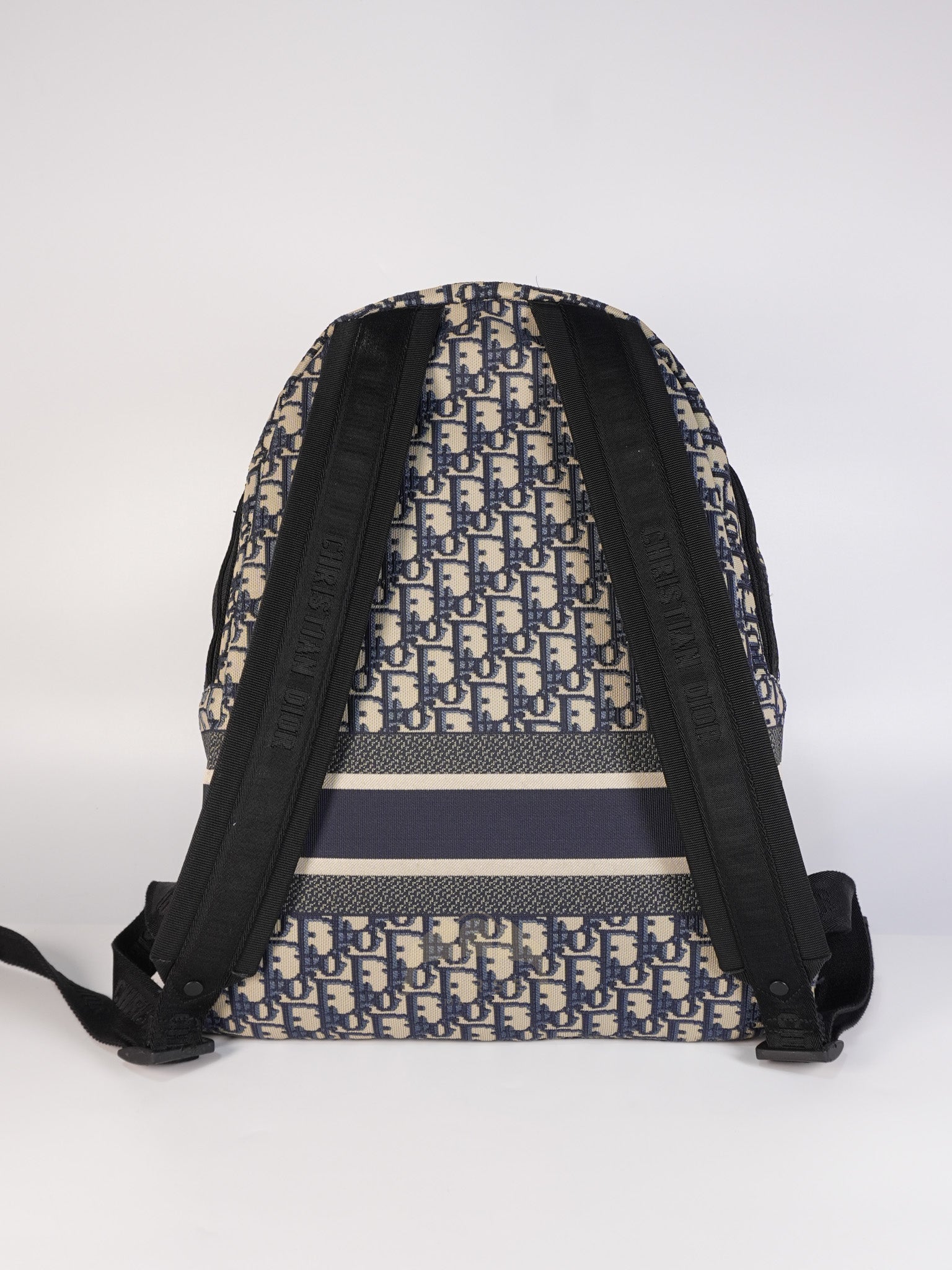 Travel Bagpack in Blue Oblique Jacquard Canvas | Purse Maison Luxury Bags Shop
