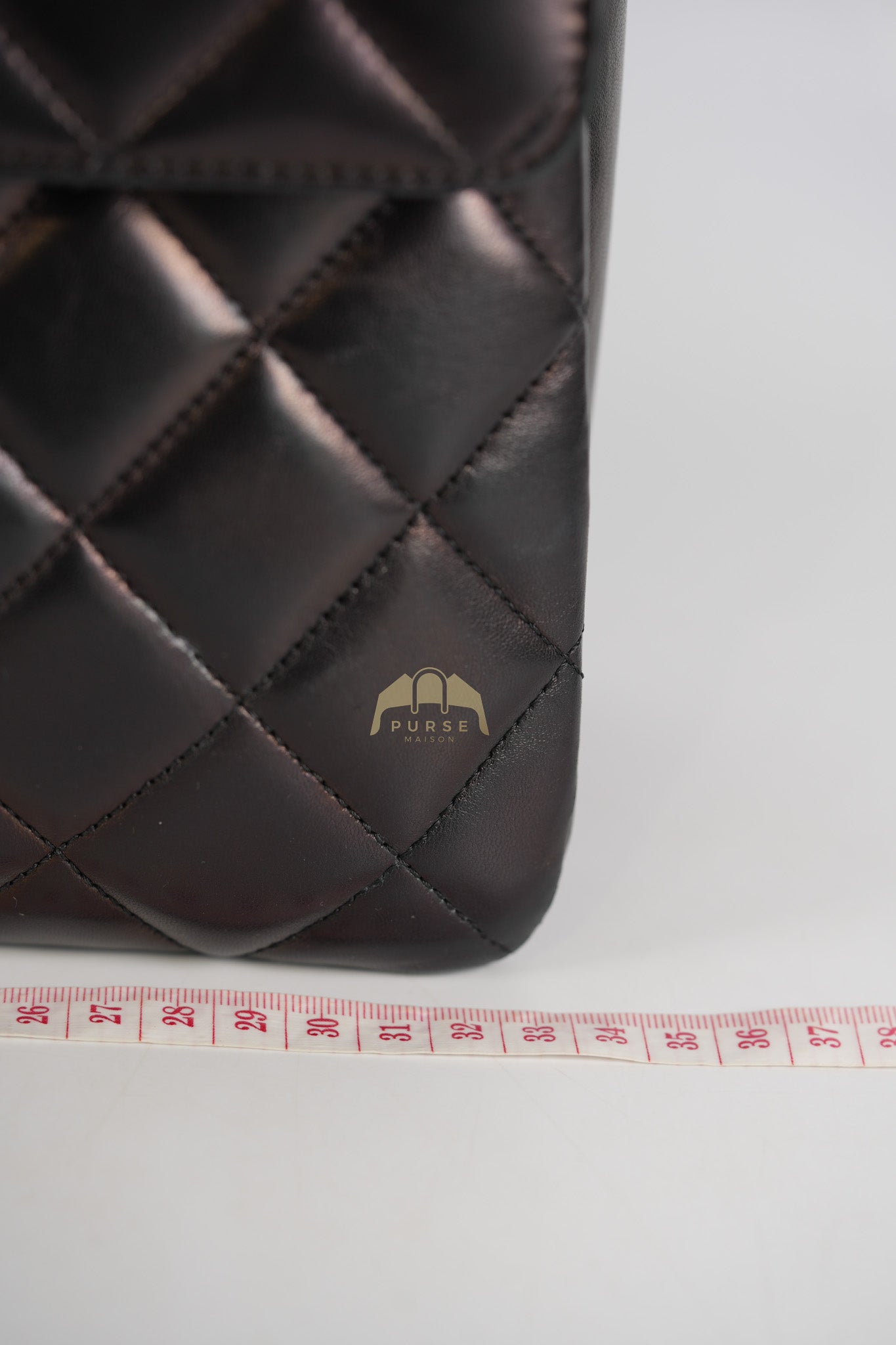 Trendy CC Top Handle Jumbo in Black Lambskin Light Gold Hardware (Series 19) | Purse Maison Luxury Bags Shop