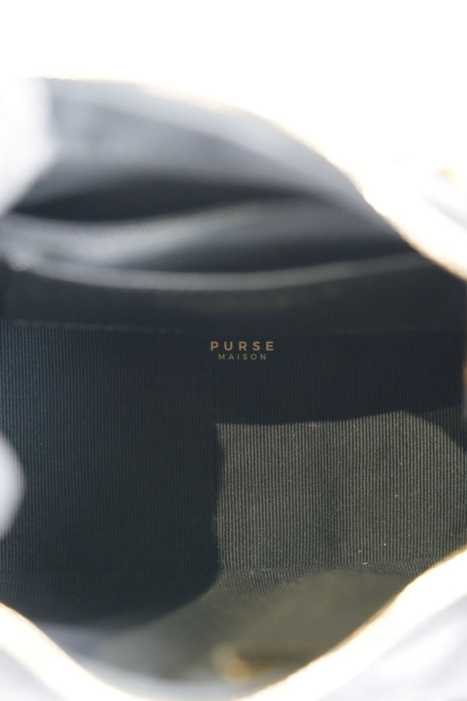 Trendy Pockets Hobo Bag in Black Shiny Lambskin Quilted Aged Gold Hardware (Microchip) | Purse Maison Luxury Bags Shop