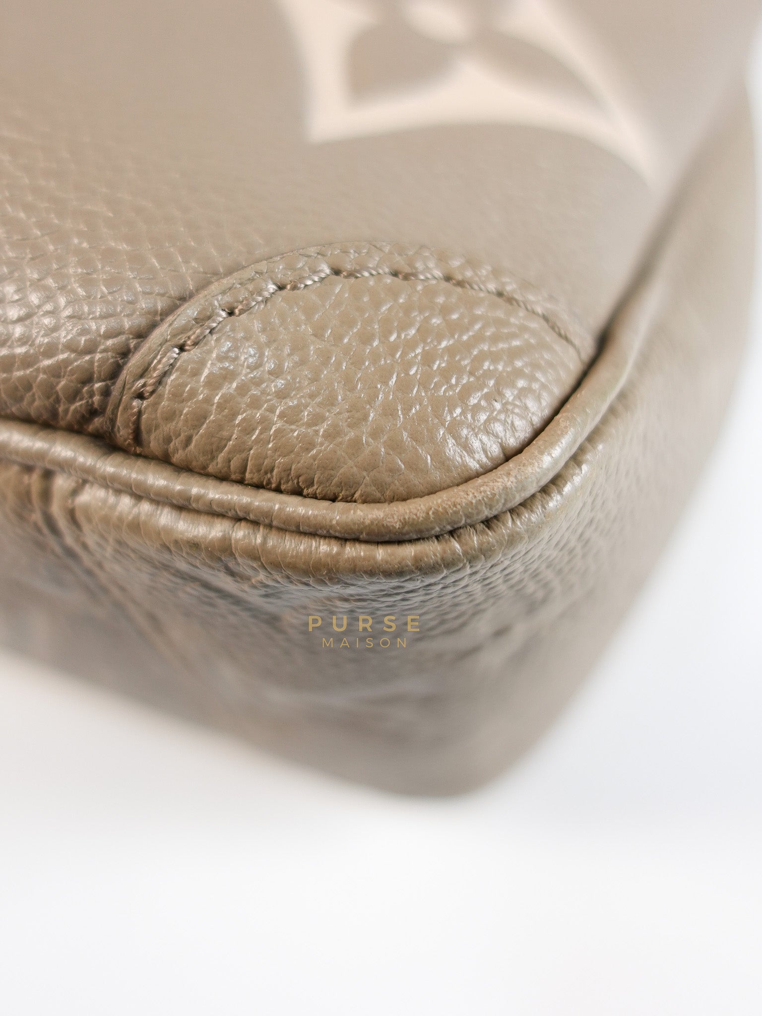 Trianon PM Hand Bag in Beige Monogram Empreinte Leather & Gold Hardware Microchip | Purse Maison Luxury Bags Shop