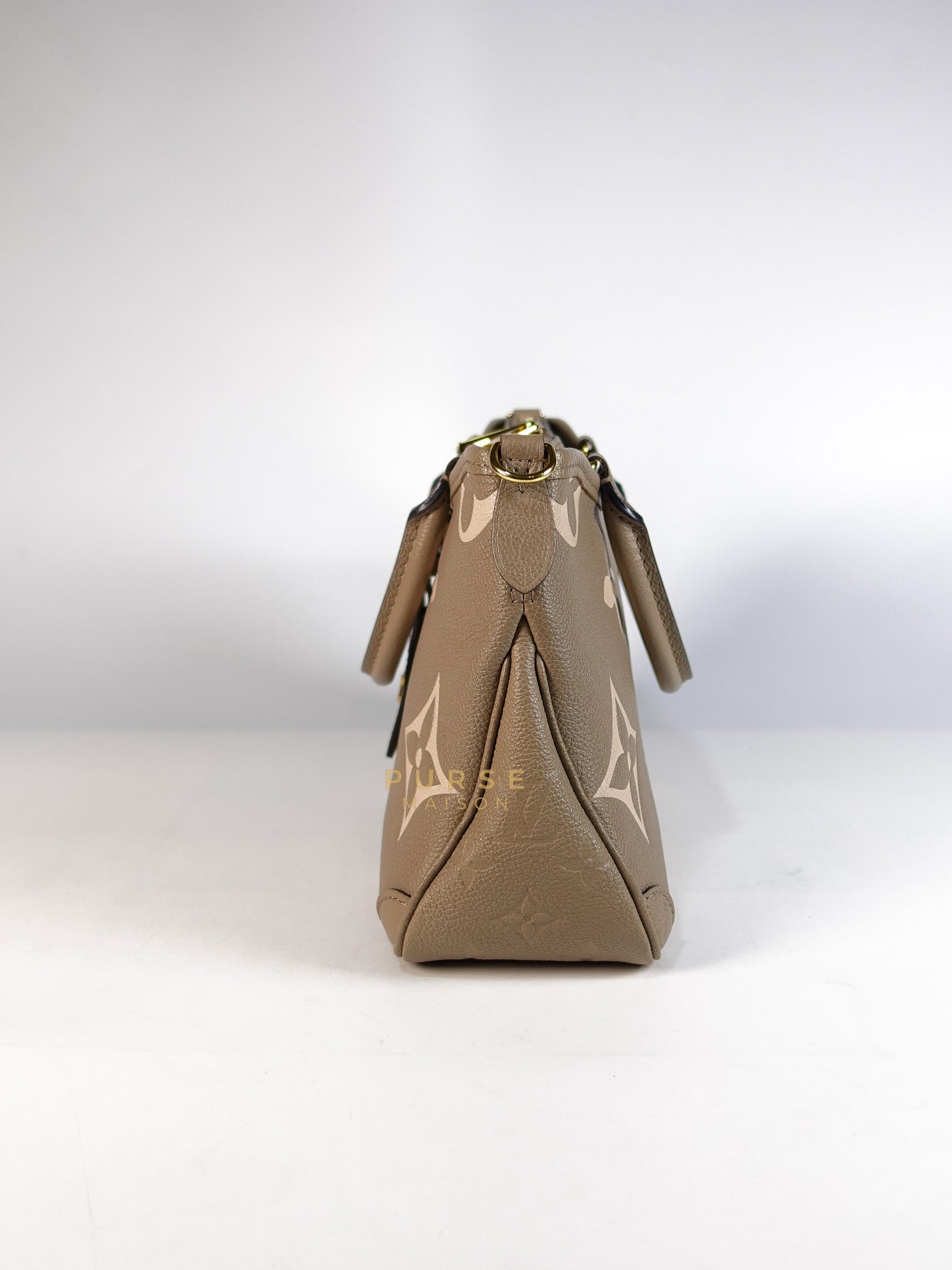 Trianon PM Hand Bag in Beige Monogram Empreinte Leather & Gold Hardware Microchip | Purse Maison Luxury Bags Shop