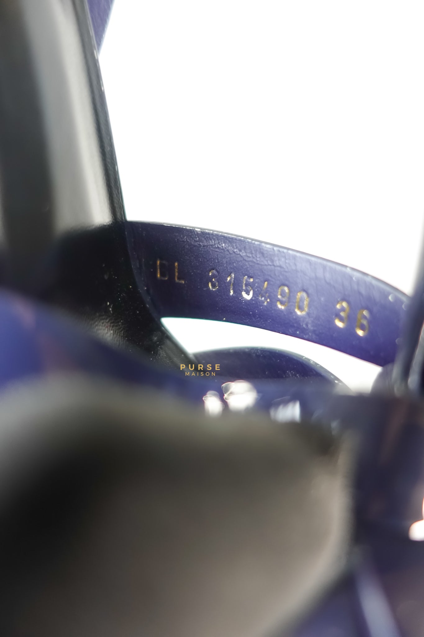 Tribute Leather Platform Sandal Patent Navy Blue High Heels (Size 36EU 23cm) | Purse Maison Luxury Bags Shop