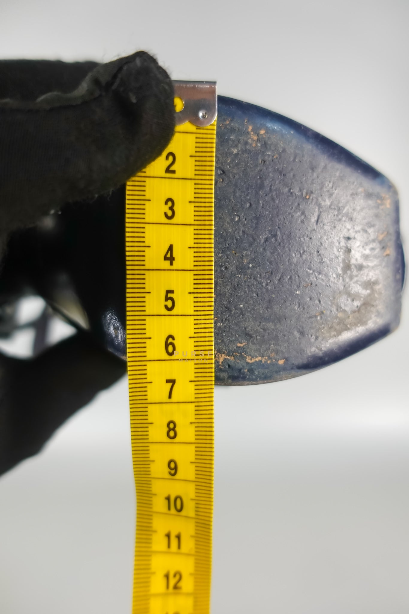 Tribute Leather Platform Sandal Patent Navy Blue High Heels (Size 36EU 23cm) | Purse Maison Luxury Bags Shop