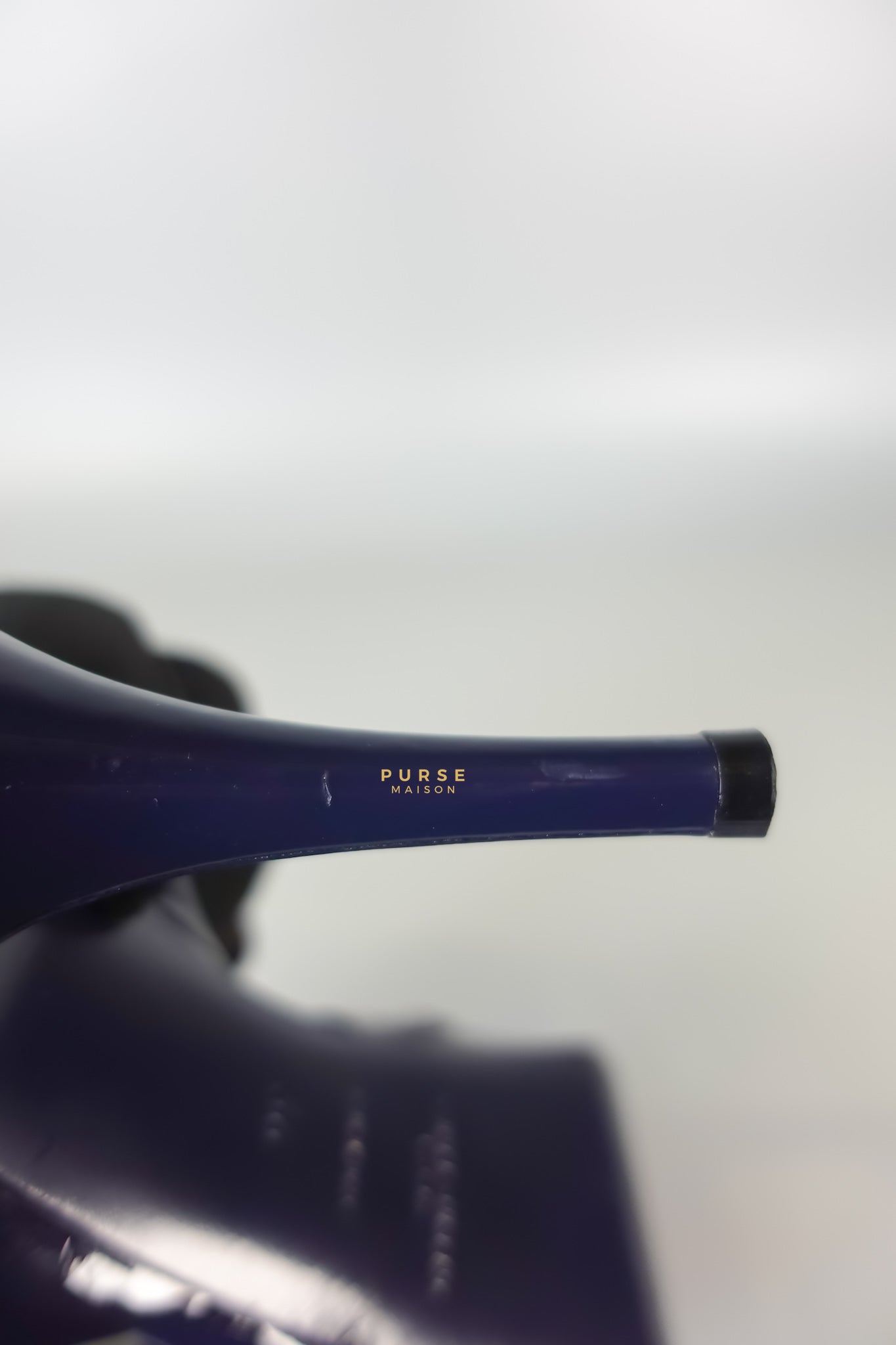 Tribute Leather Platform Sandal Patent Navy Blue High Heels (Size 36EU 23cm) | Purse Maison Luxury Bags Shop